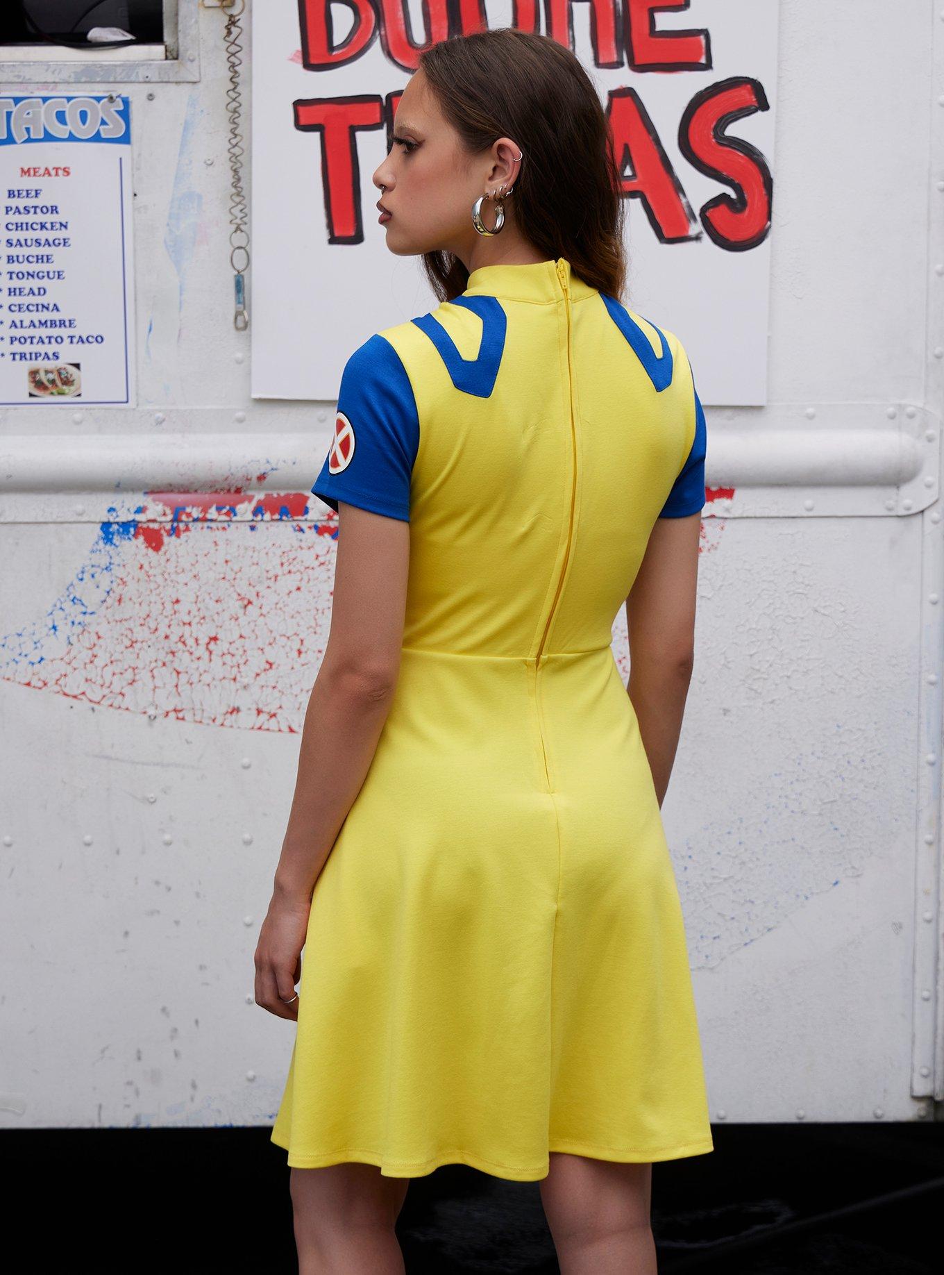 Her Universe Marvel Deadpool & Wolverine Color-Block Wolverine Dress, BLUE, alternate