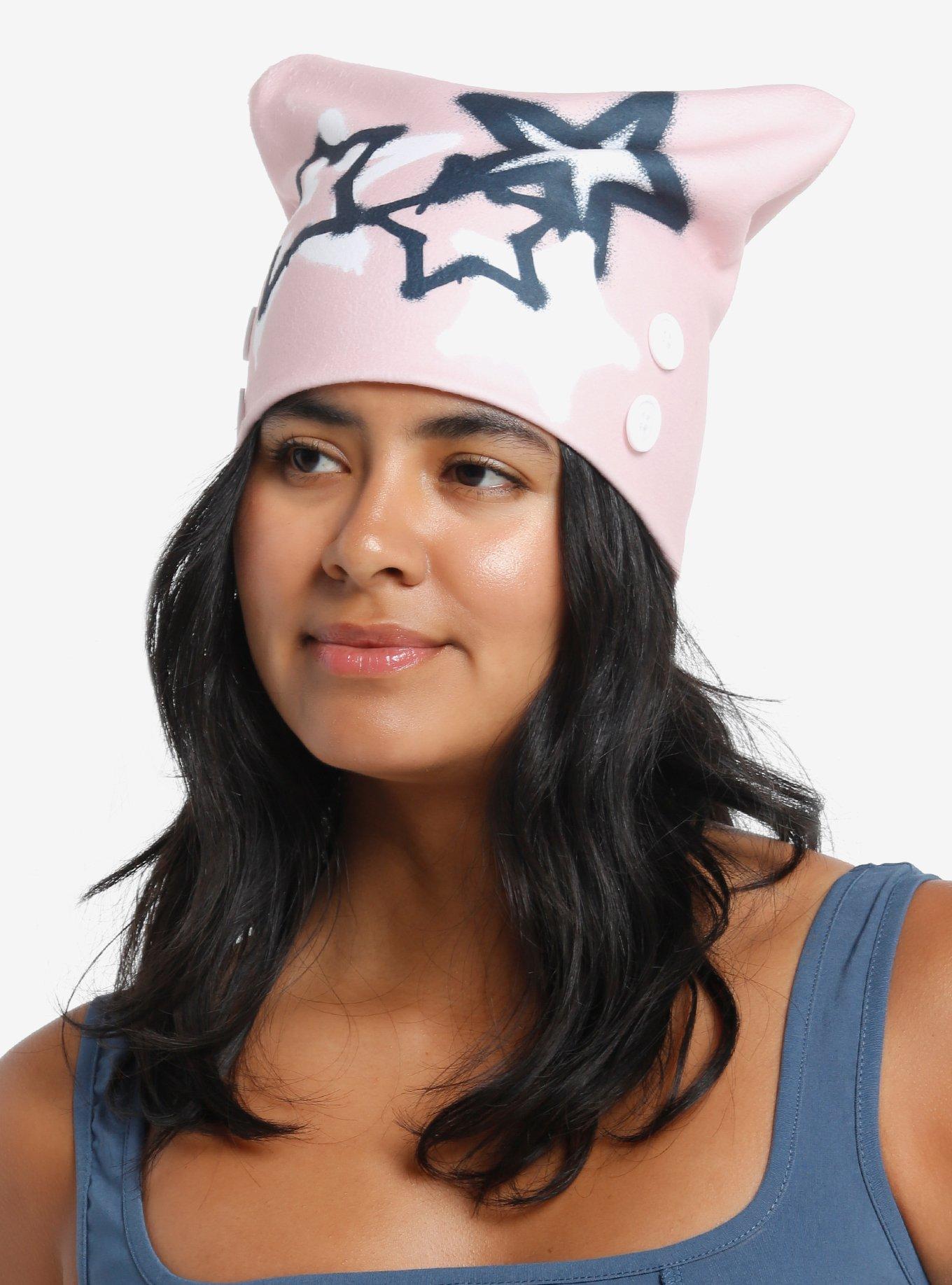 Graffiti Star Detachable Tassel Beanie, , alternate
