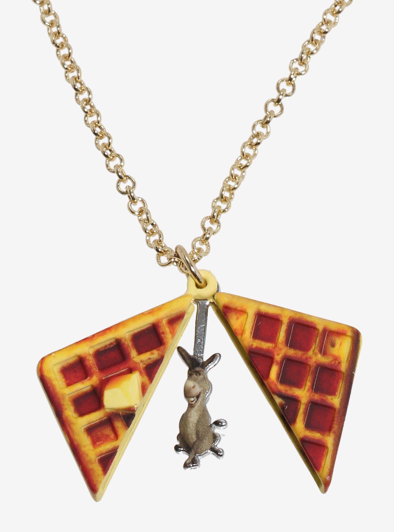 Shrek Donkey Waffle Locket Necklace, , alternate