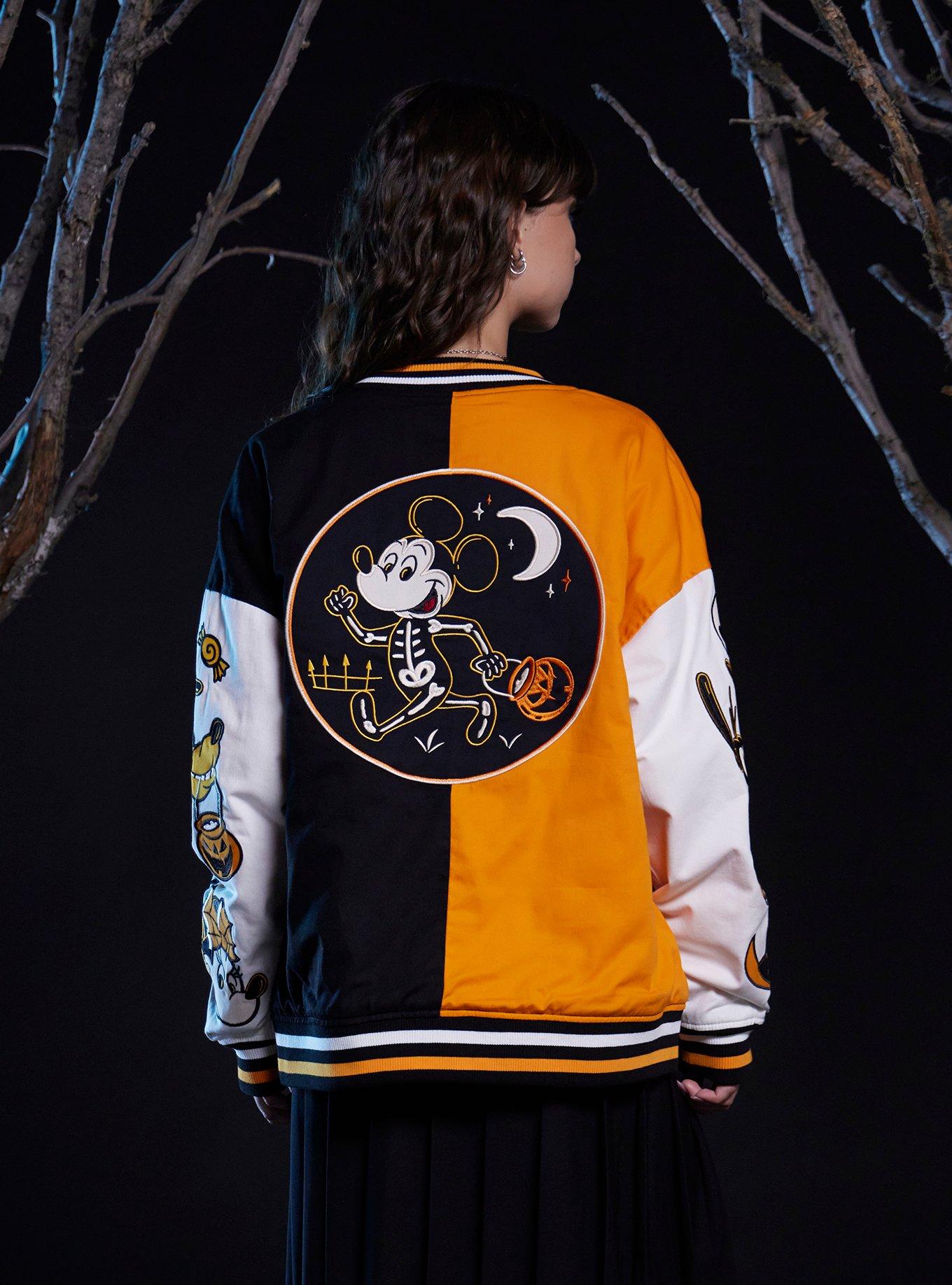 Her Universe Disney Halloween Split Girls Oversized Varsity Jacket, MULTI, alternate