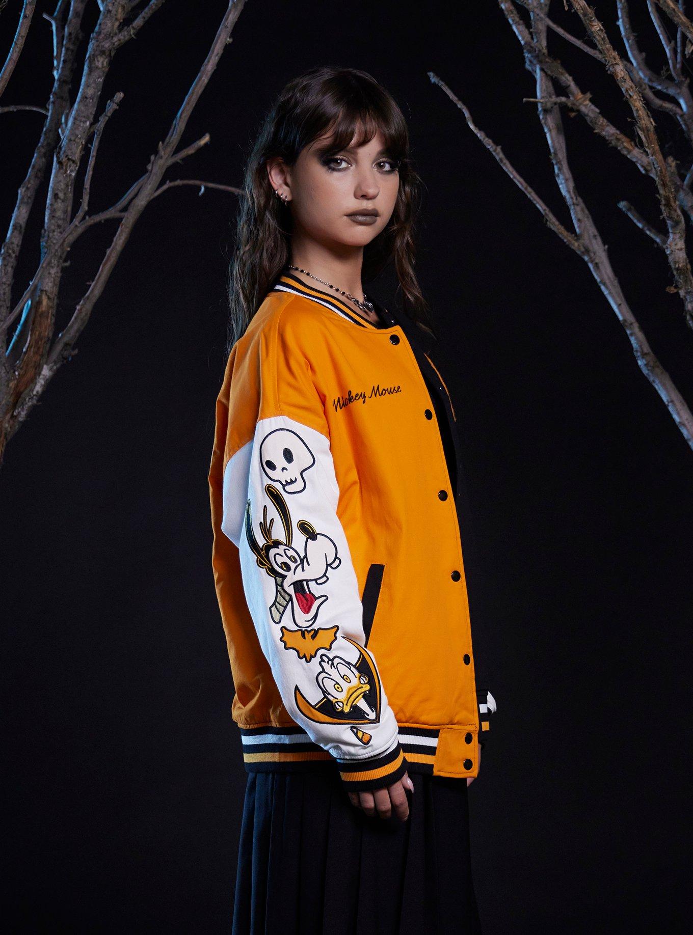 Her Universe Disney Halloween Split Girls Oversized Varsity Jacket, MULTI, alternate