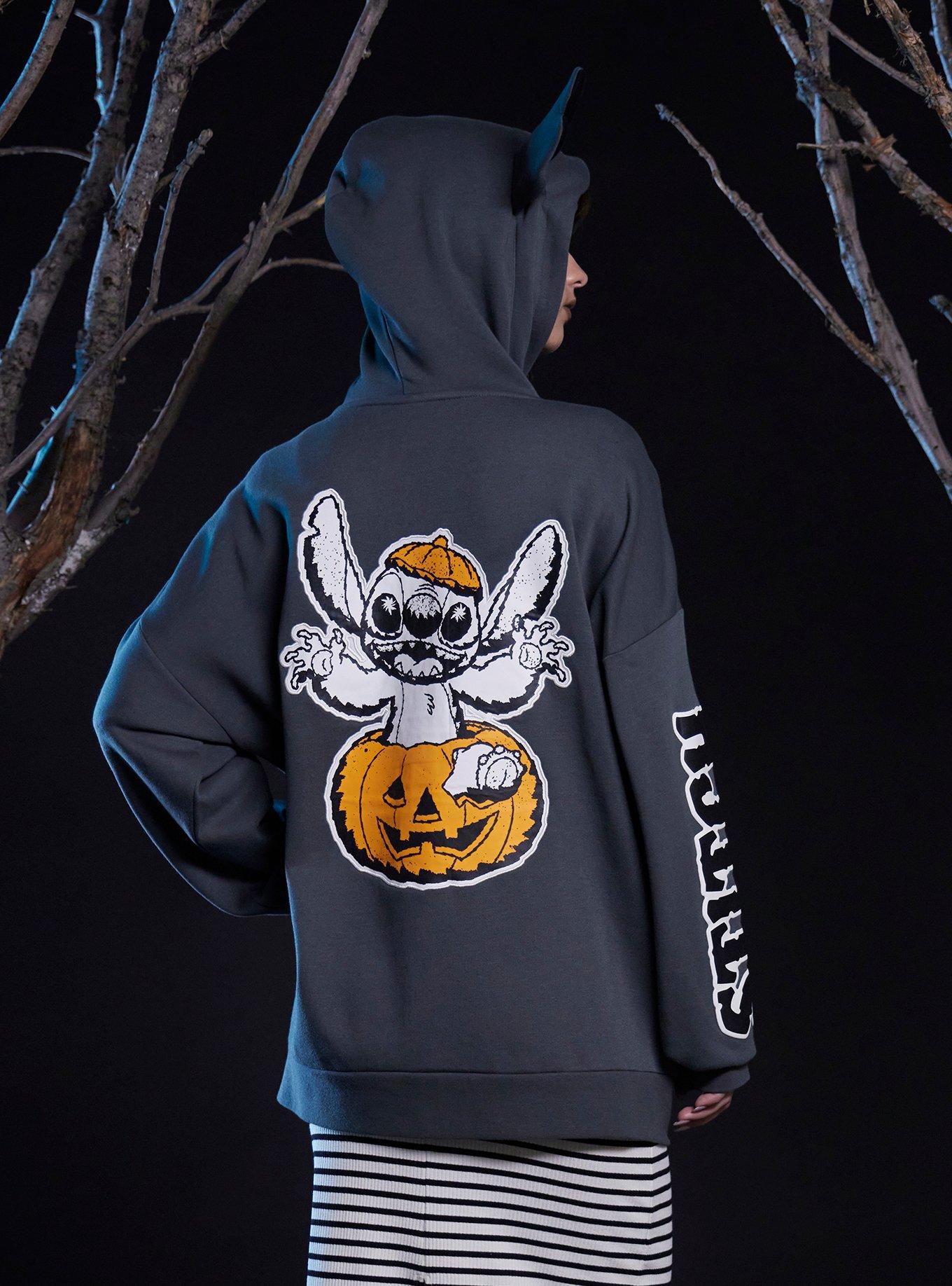 Her Universe Disney Halloween Stitch Girls Oversized Hoodie, MULTI, alternate
