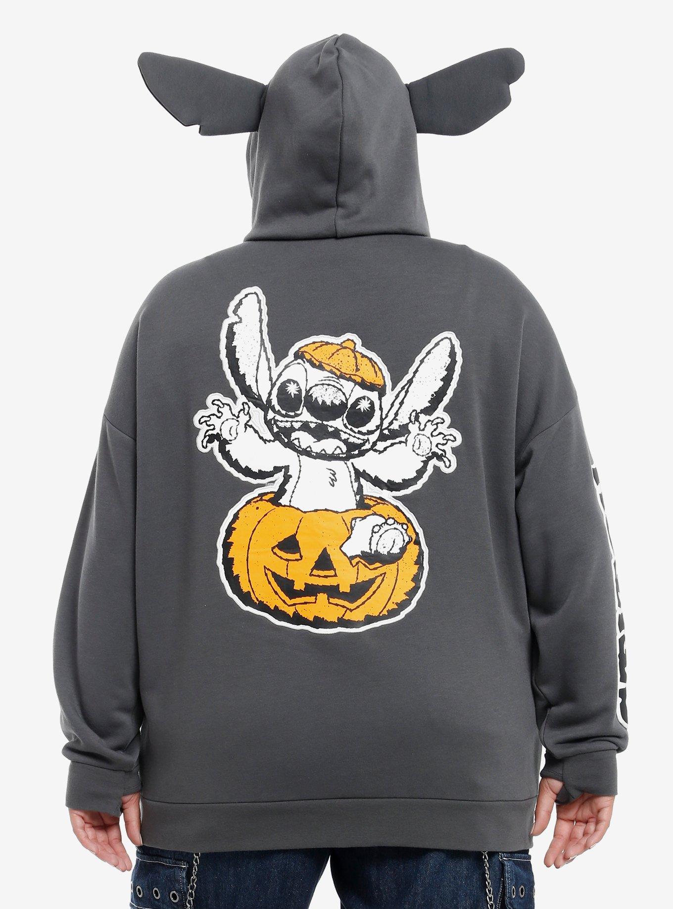 Her Universe Disney Halloween Stitch Girls Oversized Hoodie Plus Size, MULTI, alternate