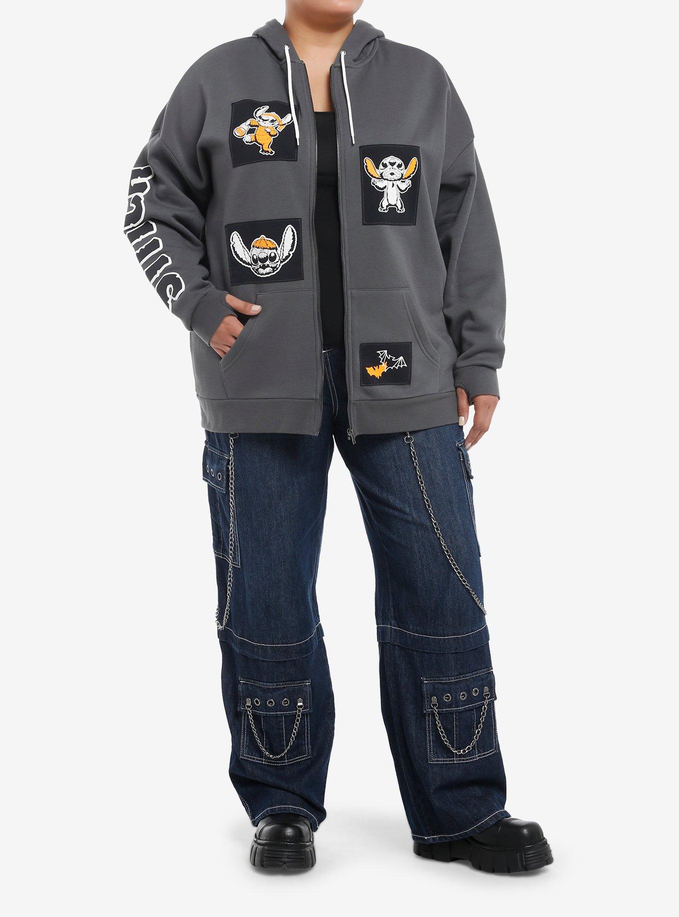 Her Universe Disney Halloween Stitch Girls Oversized Hoodie Plus Size, MULTI, alternate