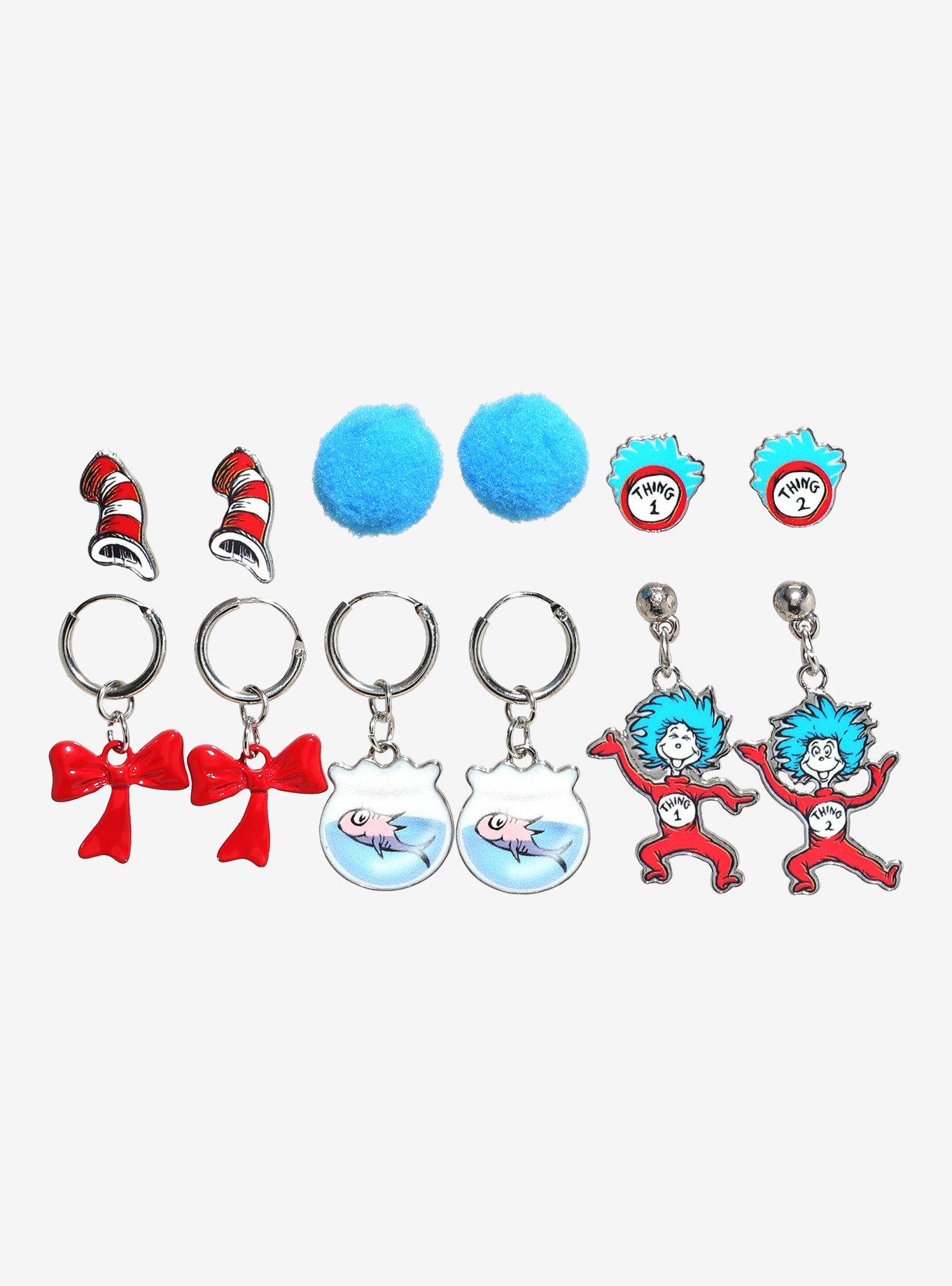 Dr. Seuss The Cat In The Hat Earring Set, , hi-res
