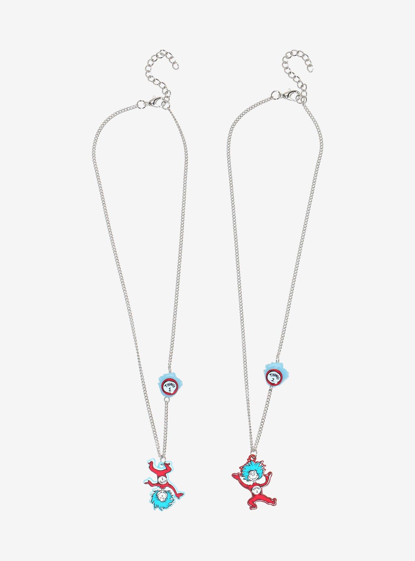 Dr. Seuss Thing 1 & Thing 2 Best Friend Necklace Set, , hi-res