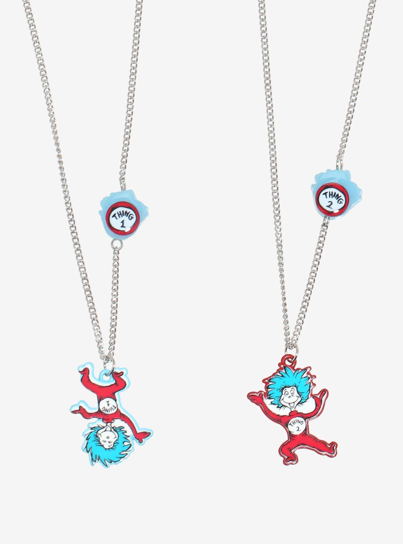 Dr. Seuss Thing 1 & Thing 2 Best Friend Necklace Set, , alternate