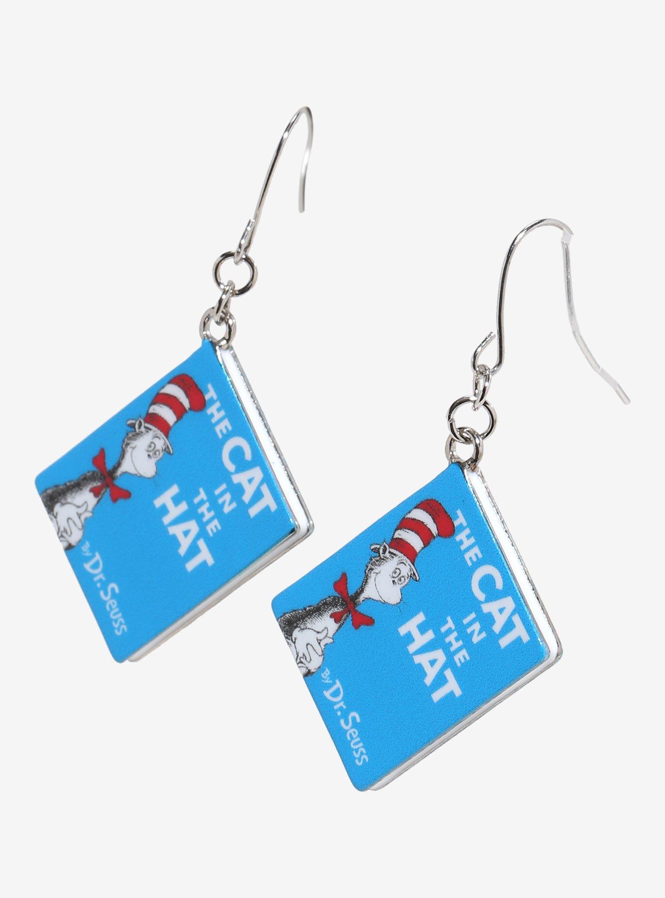 Dr. Seuss The Cat In The Hat Book Drop Earrings, , alternate