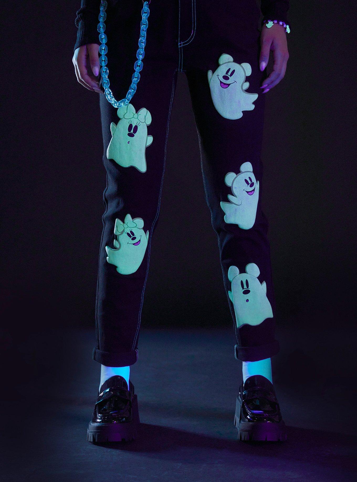 Her Universe Disney Halloween Ghost Glow-In-The-Dark Mom Jeans, GLOW IN THE DARK, alternate