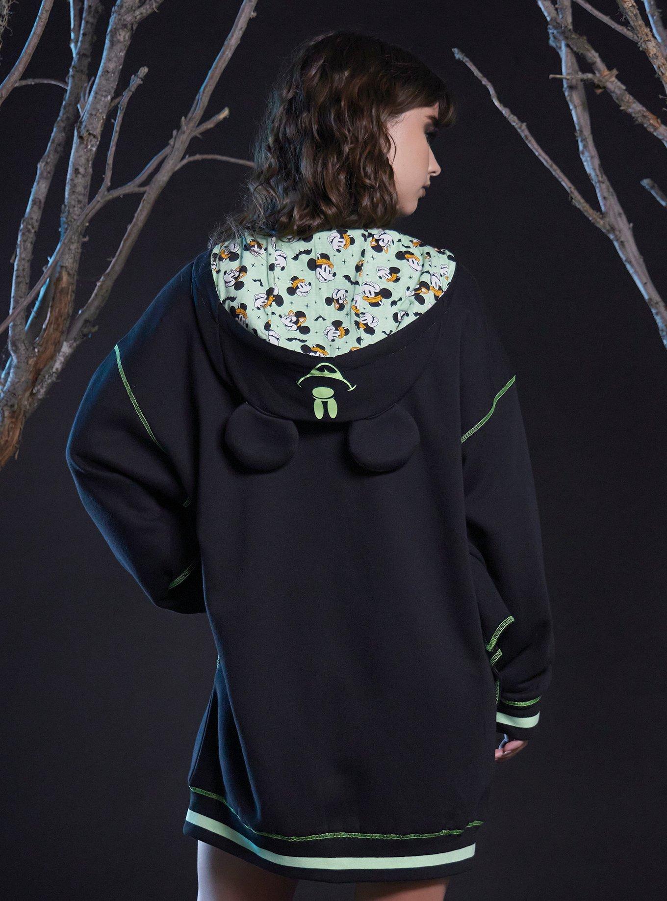 Her Universe Disney Halloween Mickey Mouse Ghost Glow-In-The-Dark Hoodie Dress, GLOW IN THE DARK, alternate