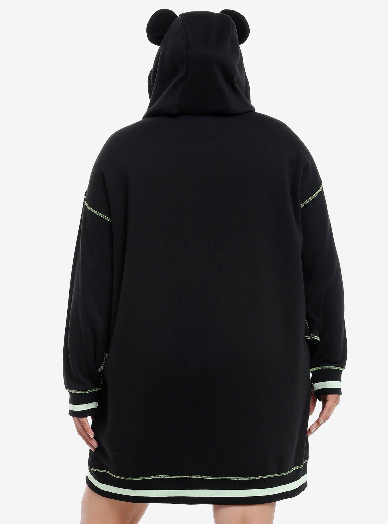 Her Universe Disney Halloween Mickey Mouse Ghost Glow-In-The-Dark Hoodie Dress Plus Size, GLOW IN THE DARK, alternate