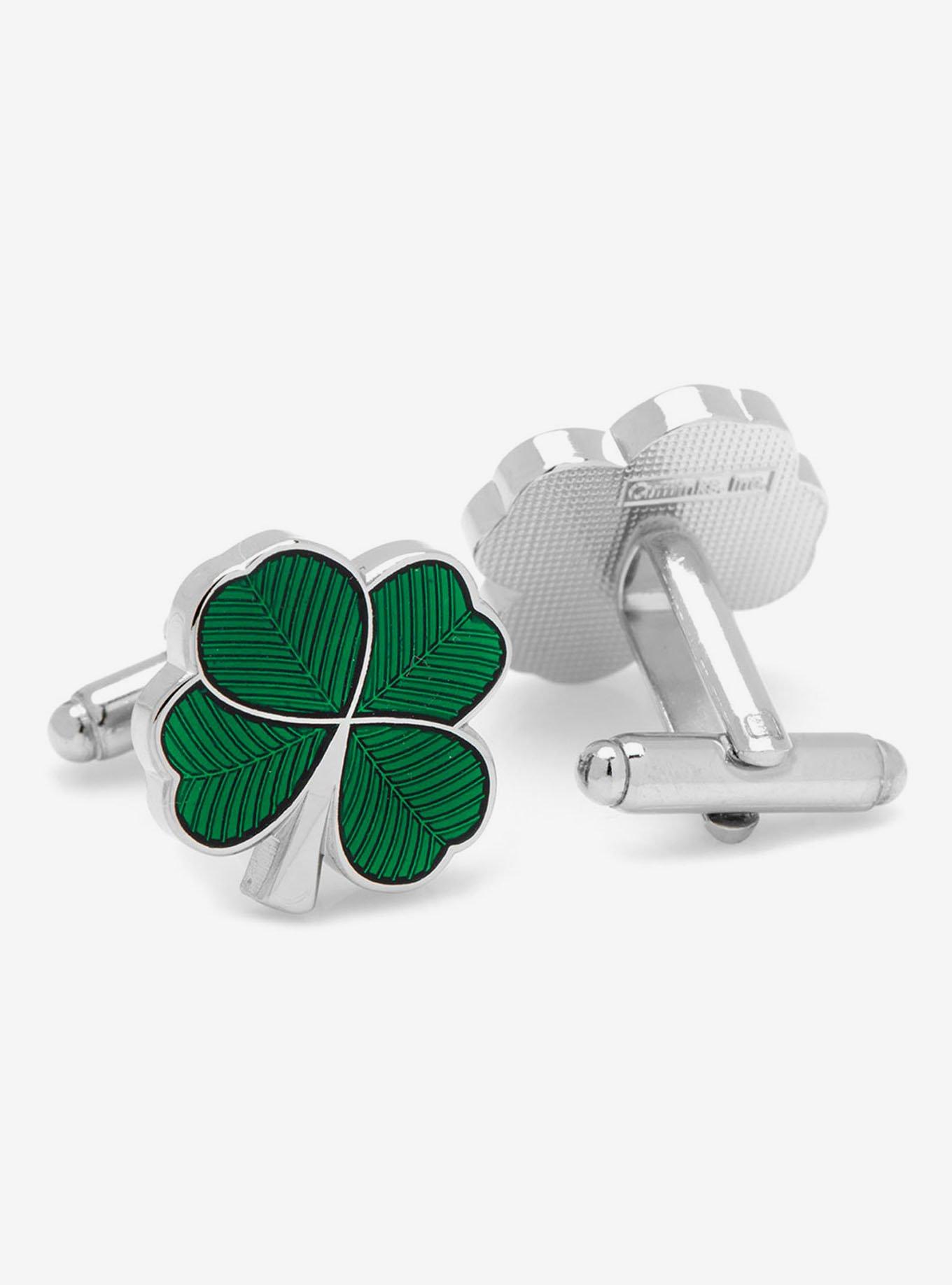 Green Clover Cufflinks, , alternate