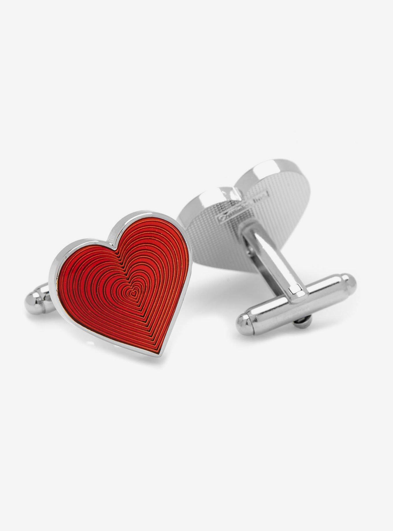 Red Heart Cufflinks, , alternate