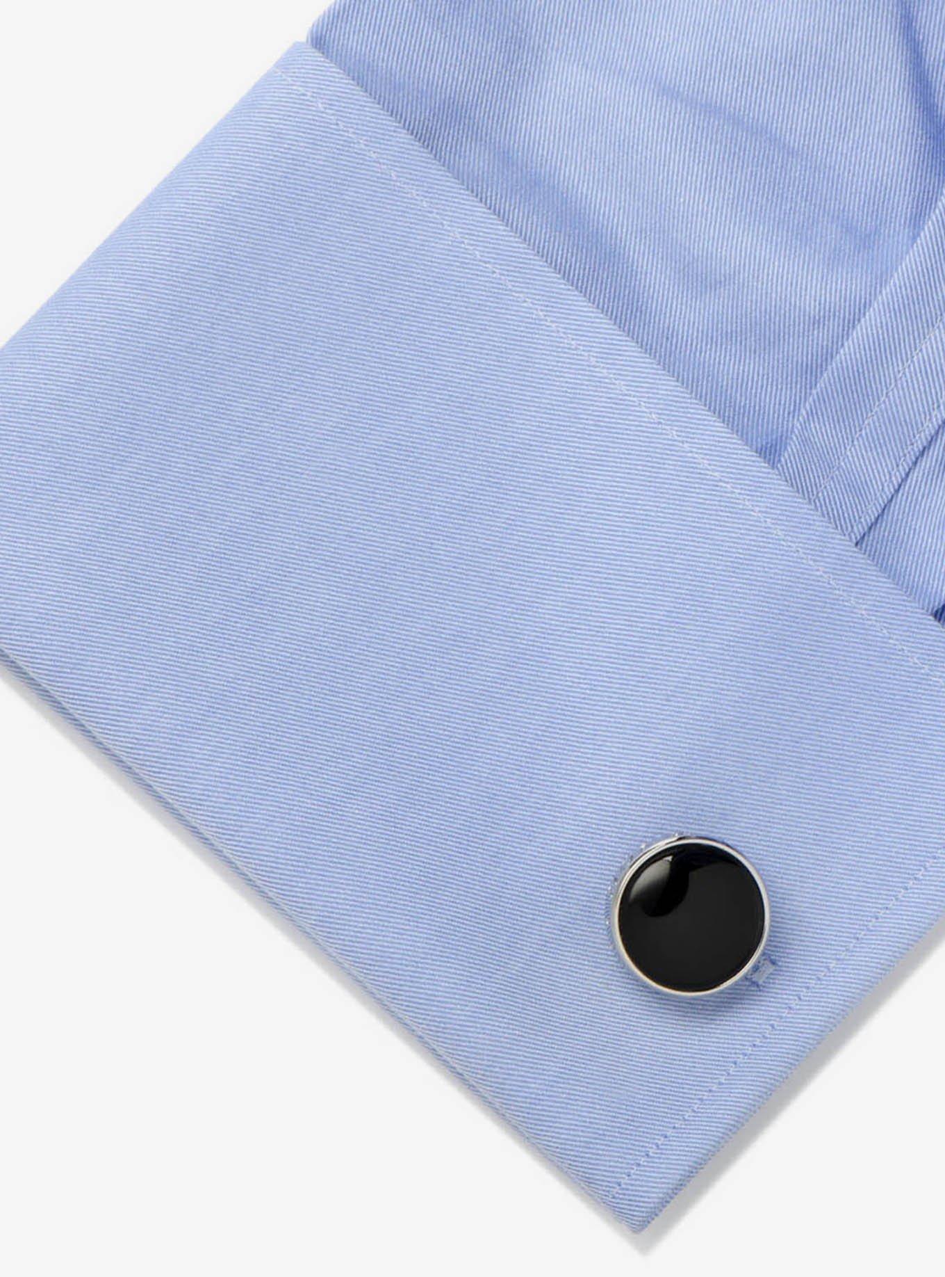 Onyx "I Love You" Stainless Steel Cufflinks, , hi-res