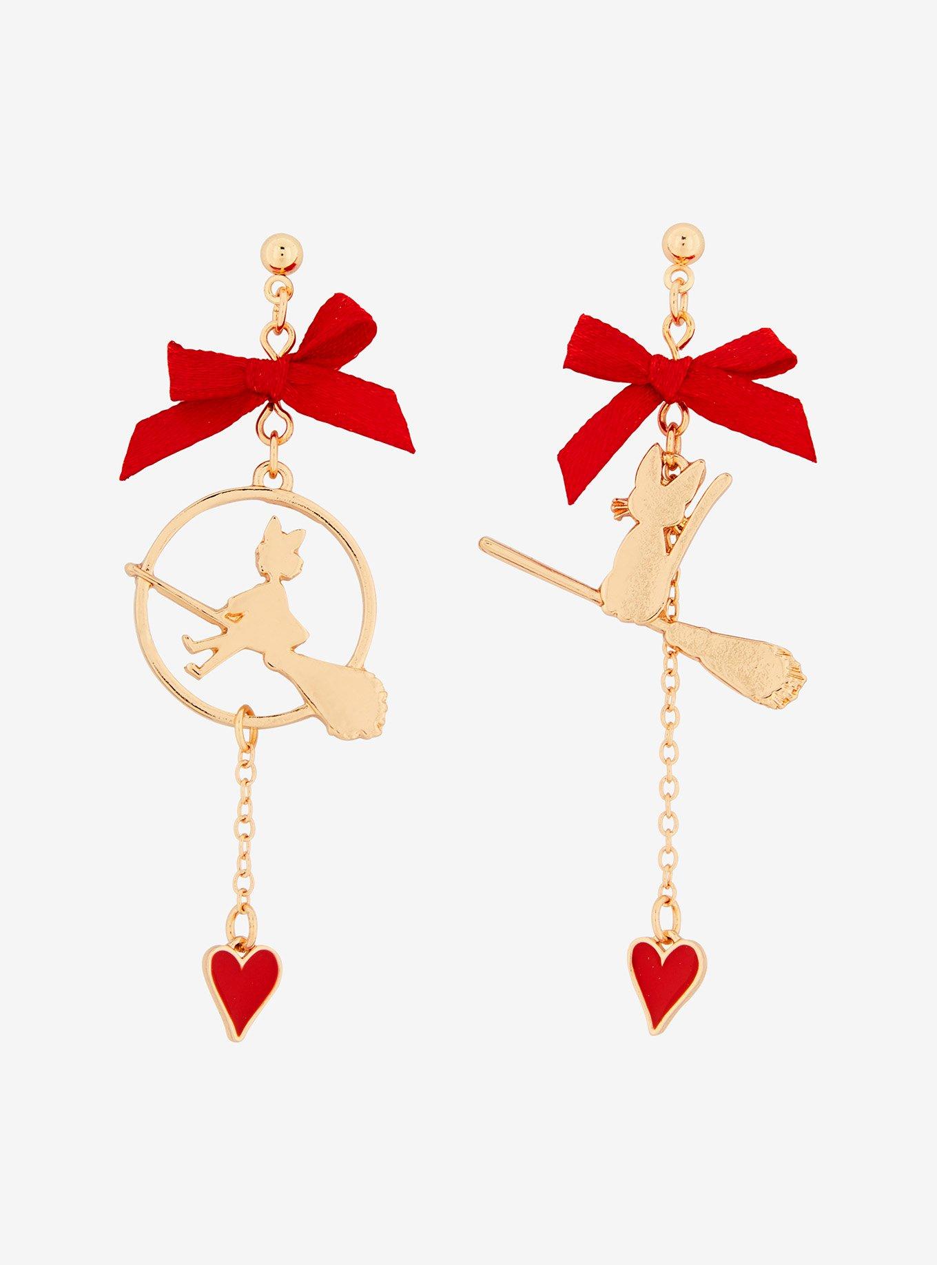 Studio Ghibli Kiki's Delivery Service Silhouette Mix Matched Earrings — BoxLunch Exclusive, , alternate