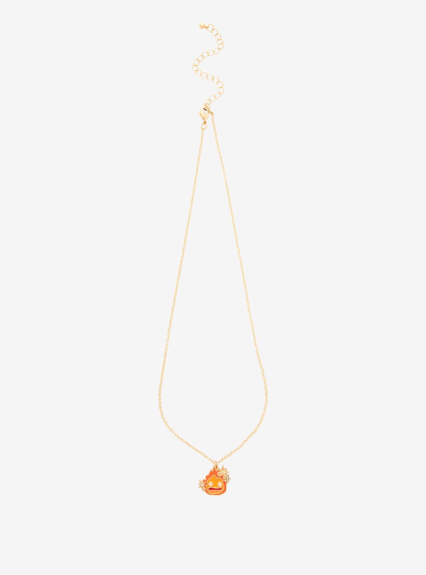 Studio Ghibli Howl's Moving Castle Calcifer Necklace - BoxLunch Exclusive, , alternate