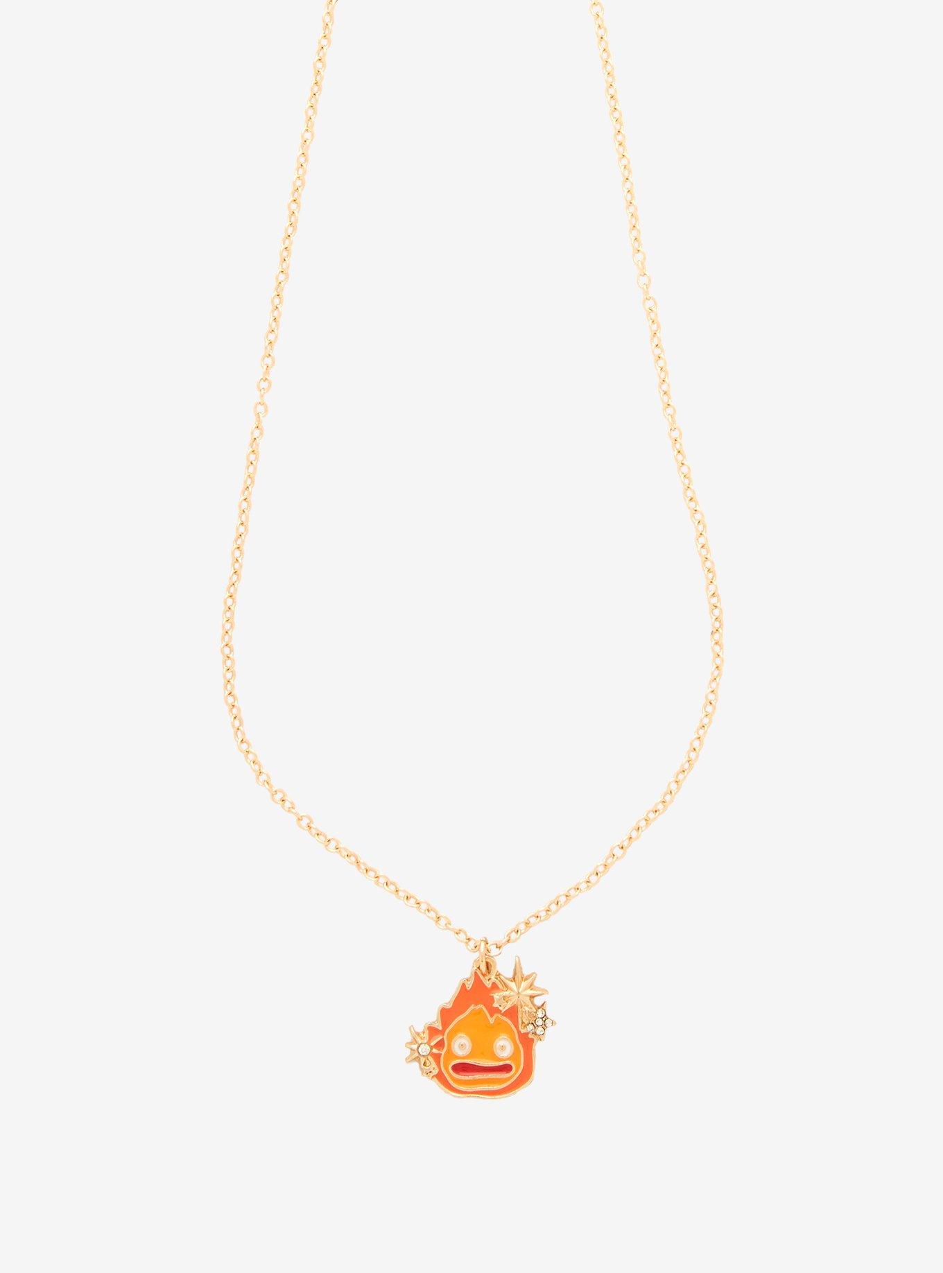 Studio Ghibli Howl's Moving Castle Calcifer Necklace - BoxLunch Exclusive, , alternate