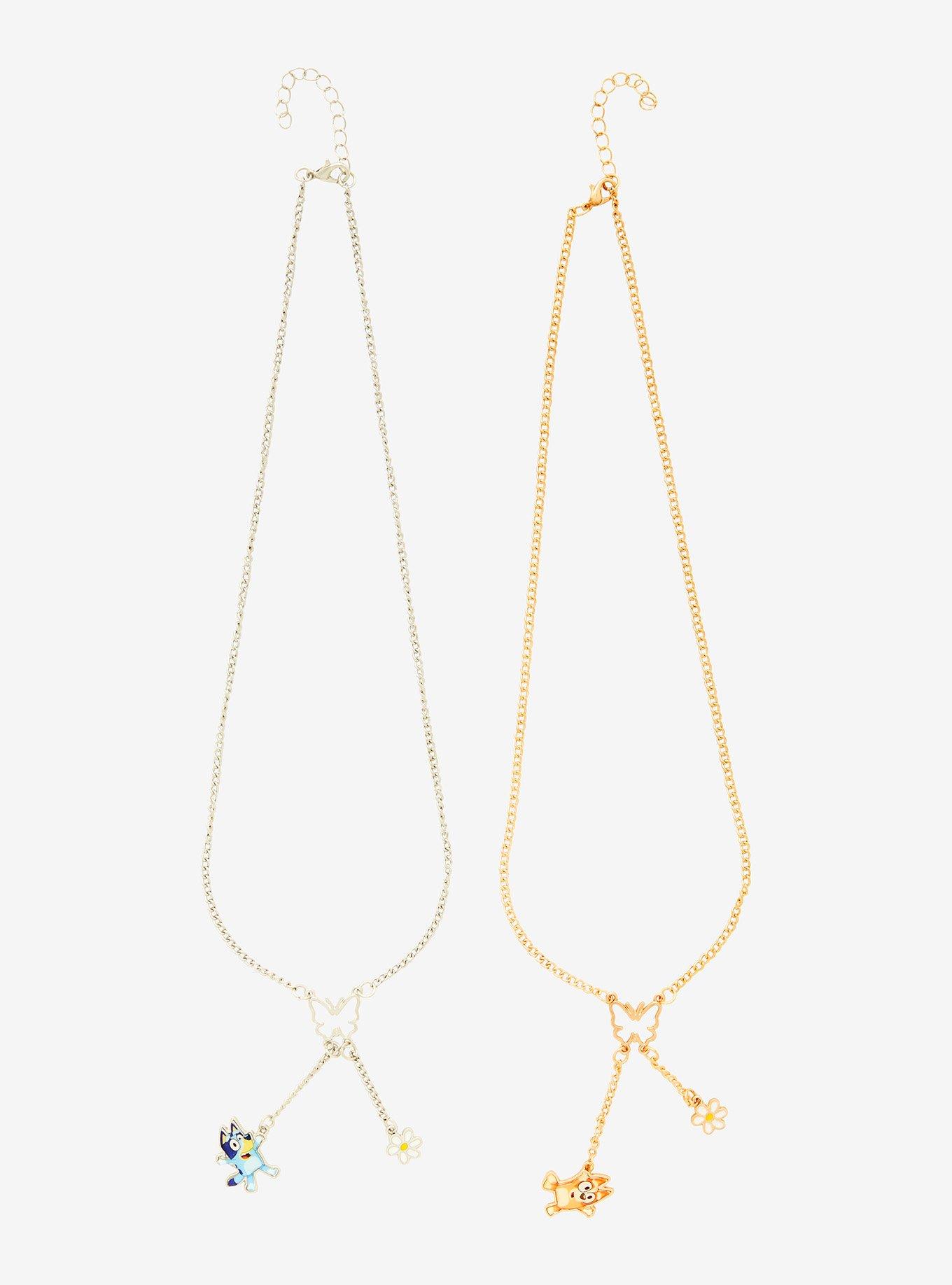 Bluey Bingo & Bluey Butterfly BFF Necklace Set &mdash; BoxLunch Exclusive, , alternate
