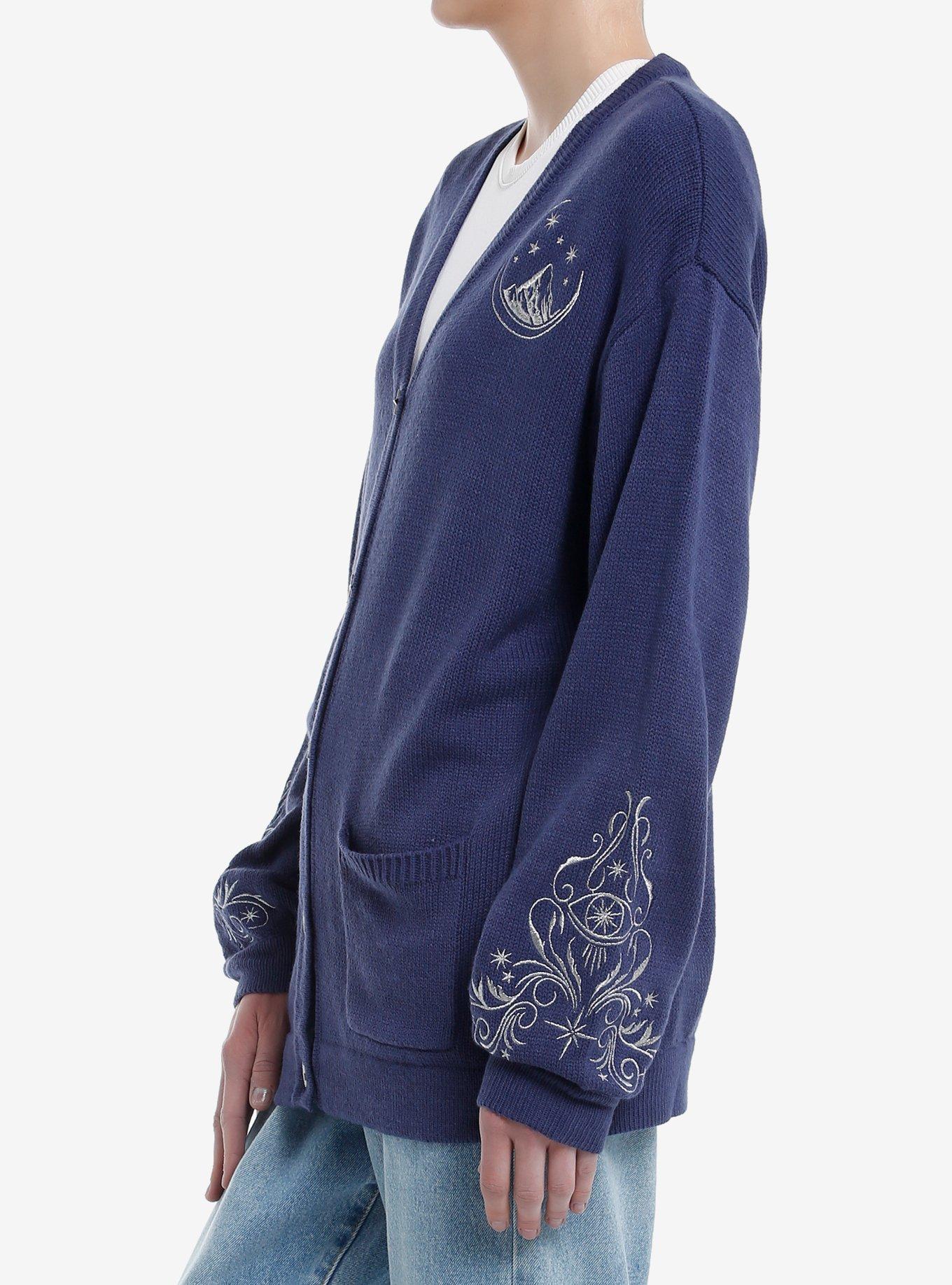 A Court Of Thorns And Roses Night Court Star Girls Cardigan, SILVER, alternate