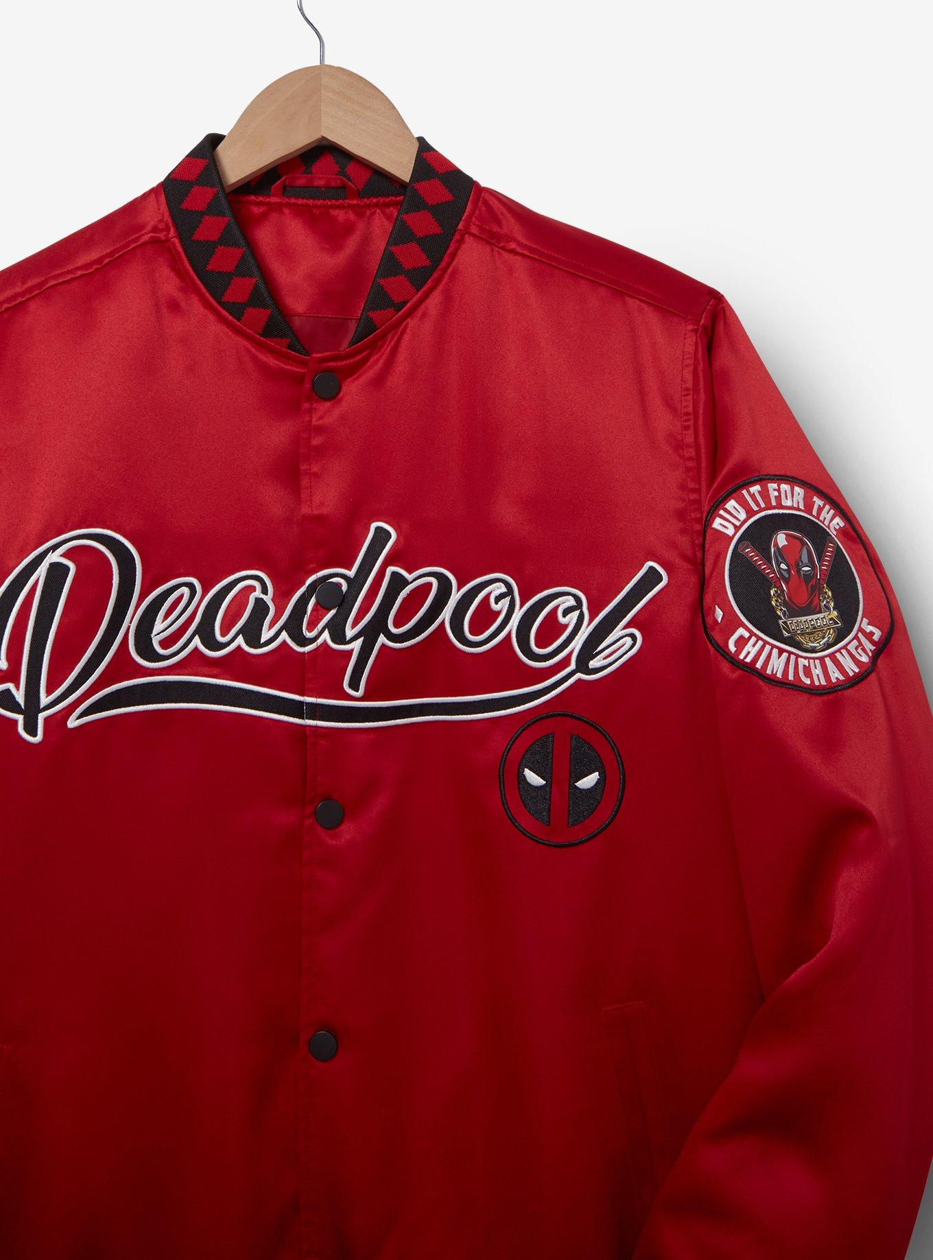 Marvel Deadpool Red Bomber Jacket — BoxLunch Exclusive, RED, alternate