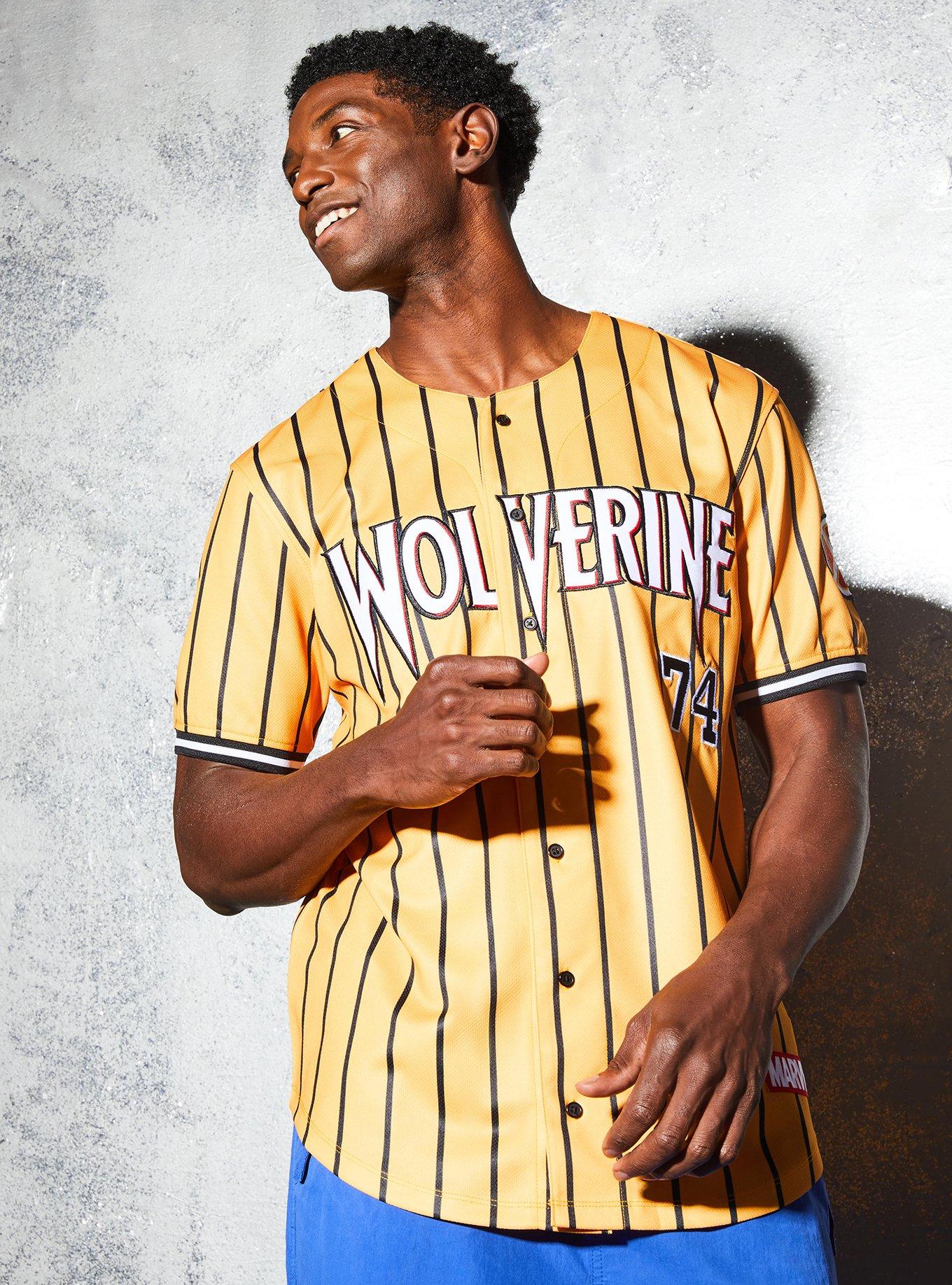 Marvel X-Men Wolverine Howlett Striped Baseball Jersey - BoxLunch Exclusive, , alternate