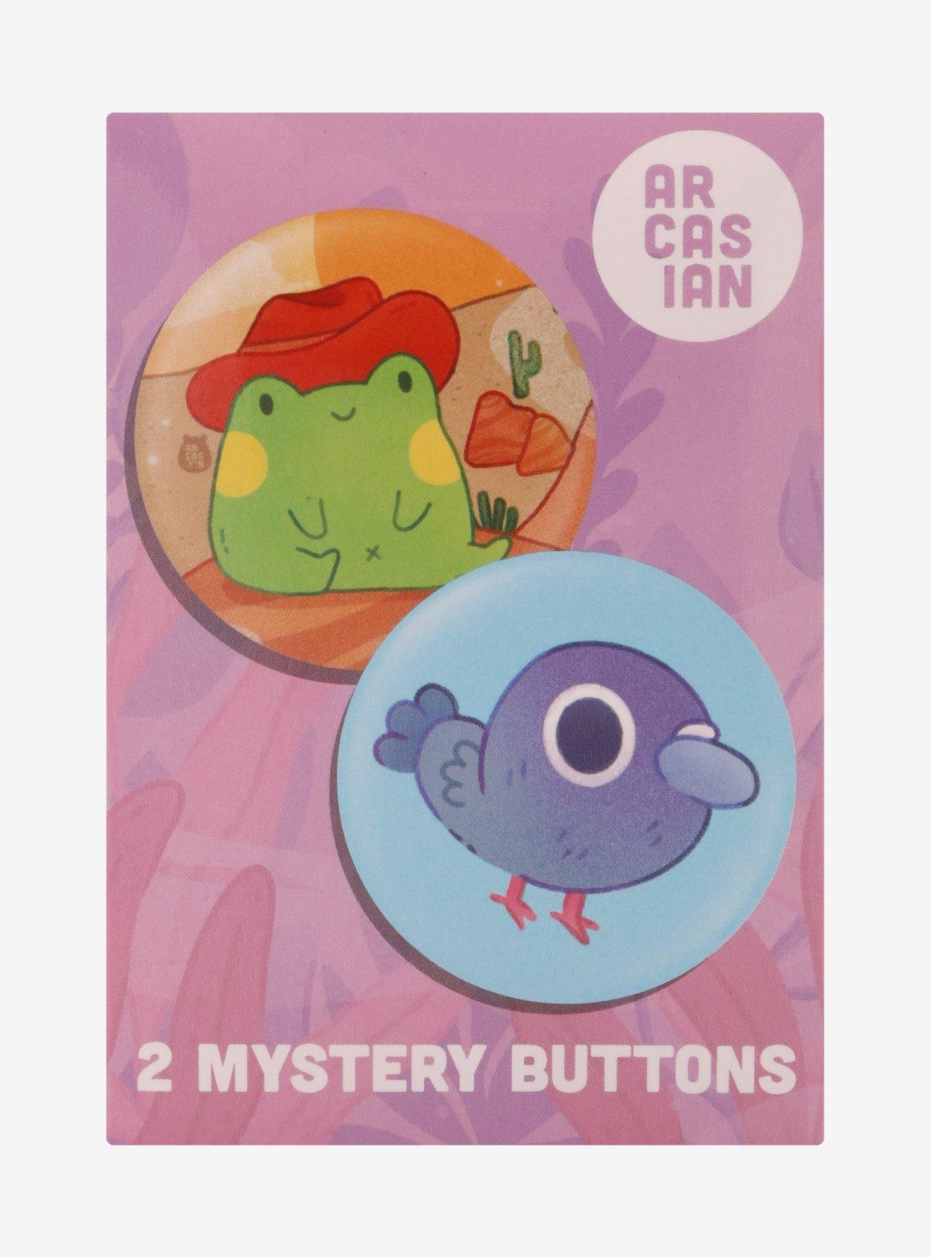 Cute Creature Blind Bag Button 2 Pack By Arcasian, , alternate