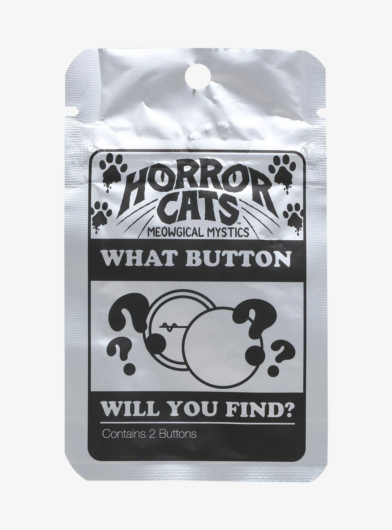 Horror Cat Blind Bag Button Set, , hi-res