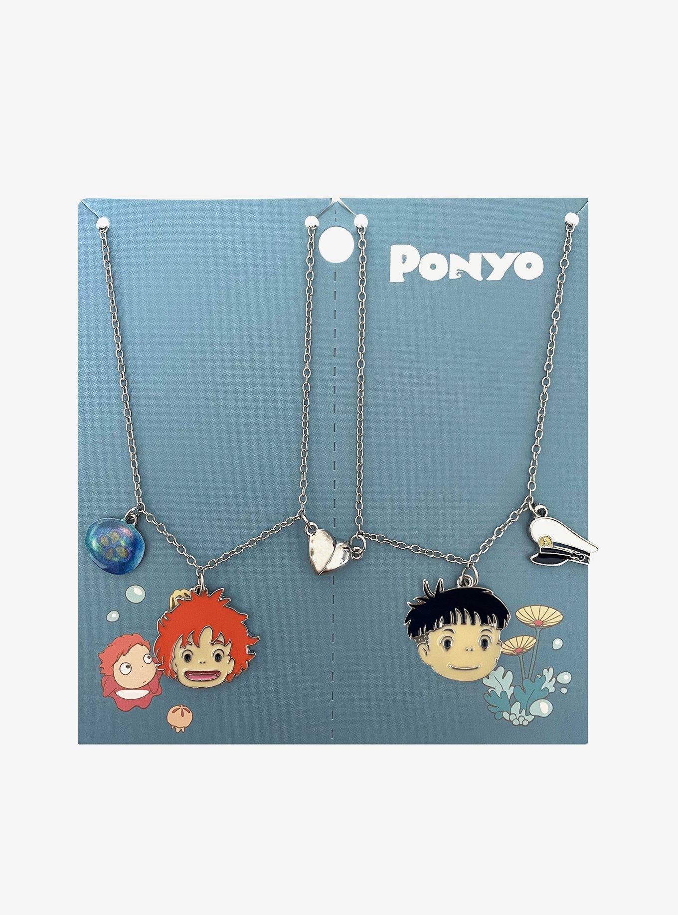 Studio Ghibli® Ponyo Sosuke Icon Magnet Best Friend Necklace Set