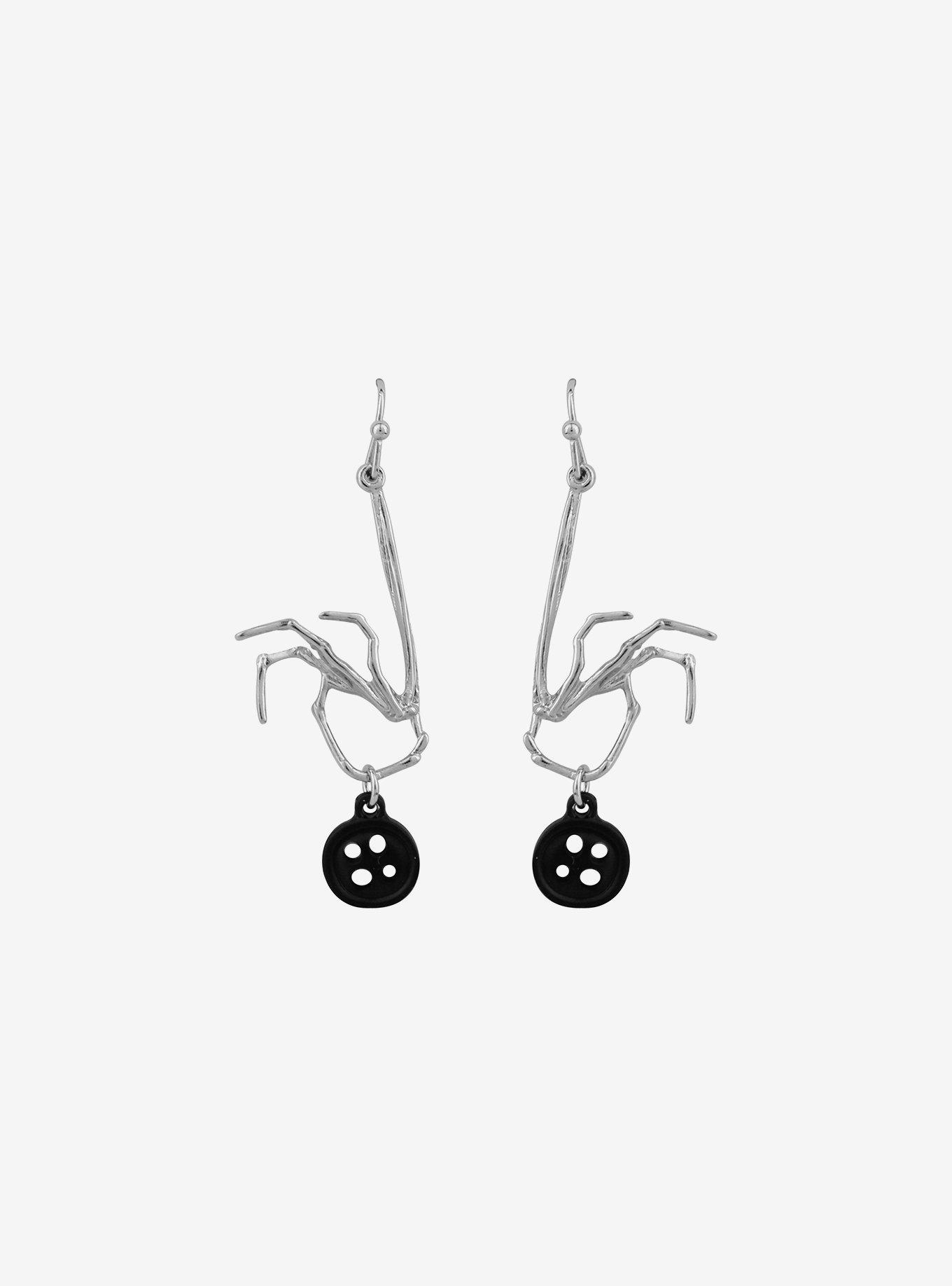 Coraline Beldam Hand Button Earrings, , hi-res