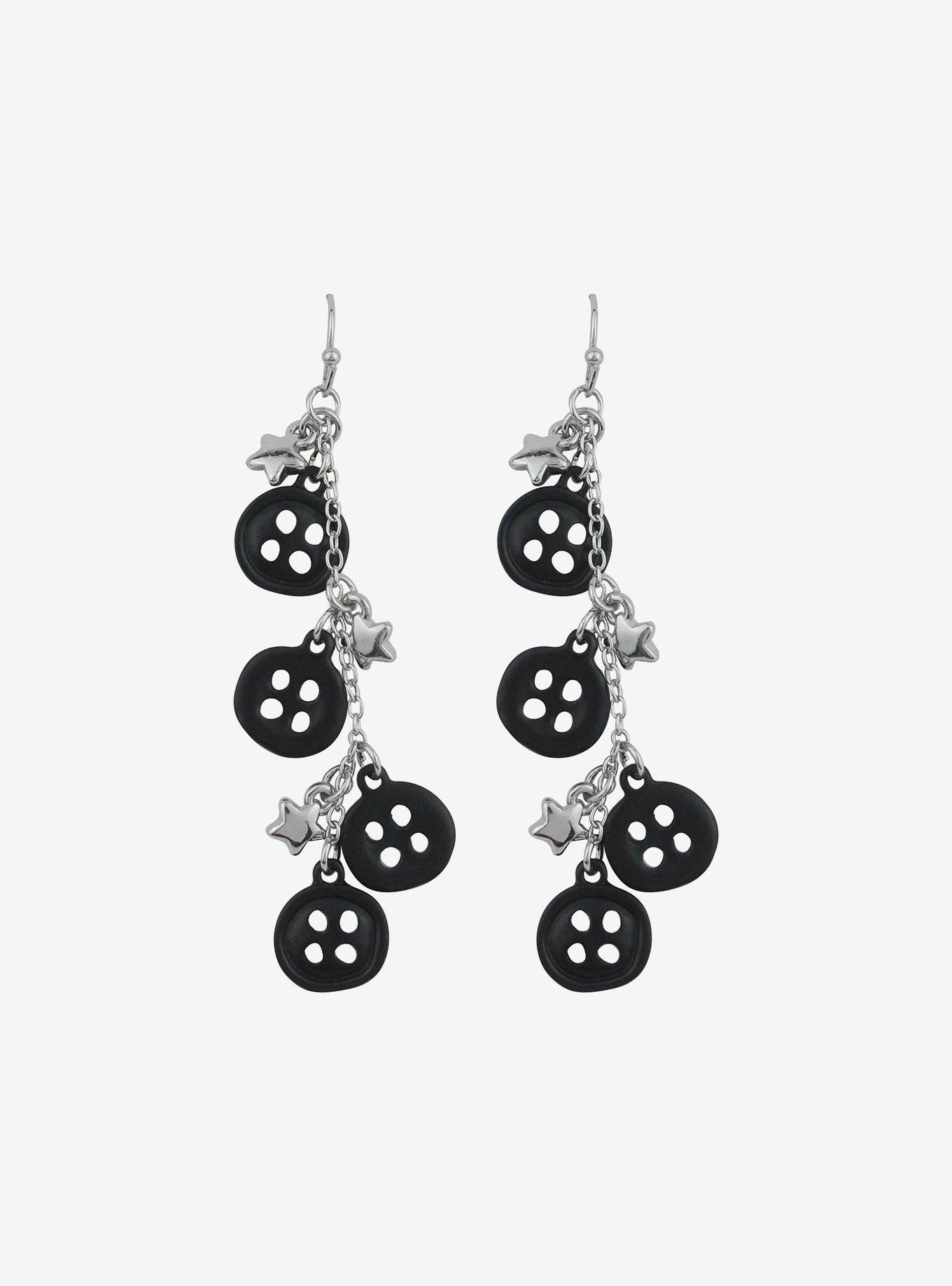 Coraline Button Stars Drop Earrings, , alternate