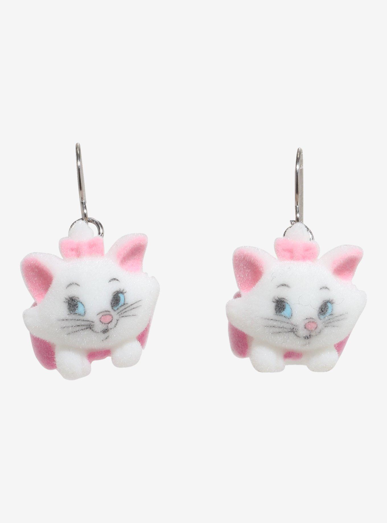 Disney The Aristocats Marie Flocked Earrings, , hi-res