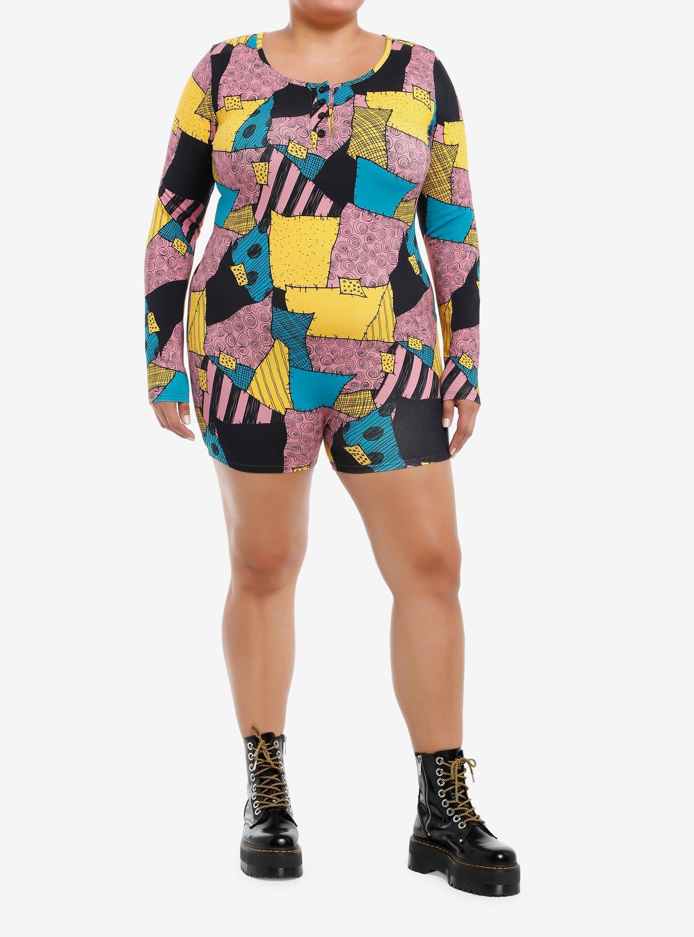 Her Universe The Nightmare Before Christmas Sally Patchwork Romper Plus Size, MULTI, alternate