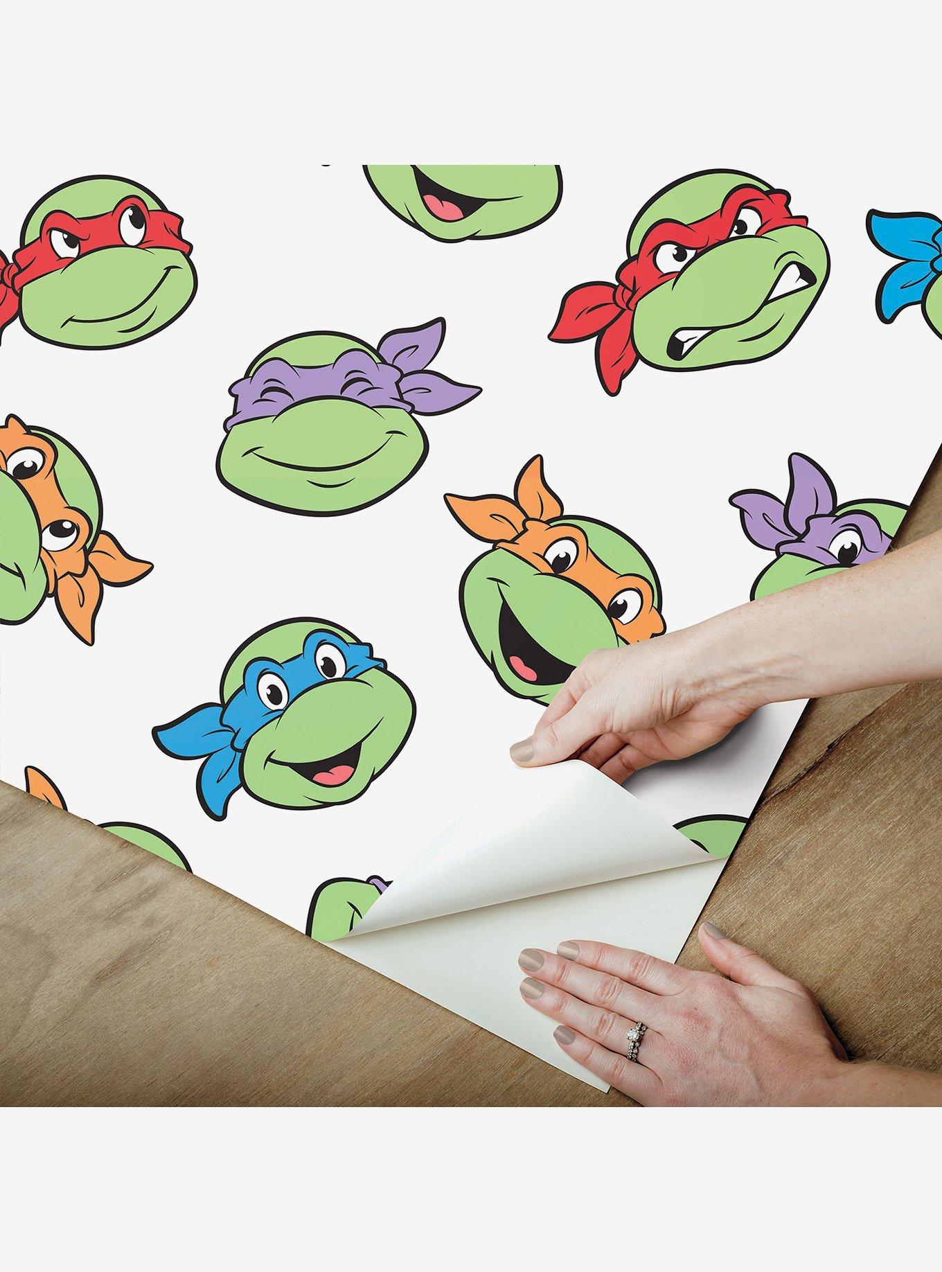Teenage Mutant Ninja Turtles Character Faces Peel and Stick Wallpaper, , alternate