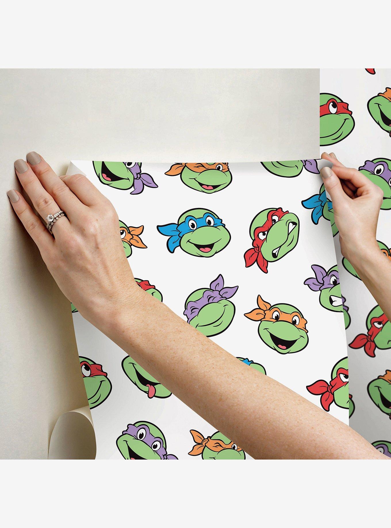 Teenage Mutant Ninja Turtles Character Faces Peel and Stick Wallpaper, , alternate