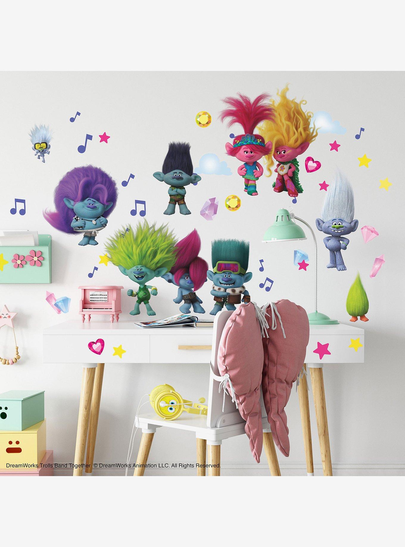 Trolls 3 Band Together with Glitter Wall Decals, , alternate