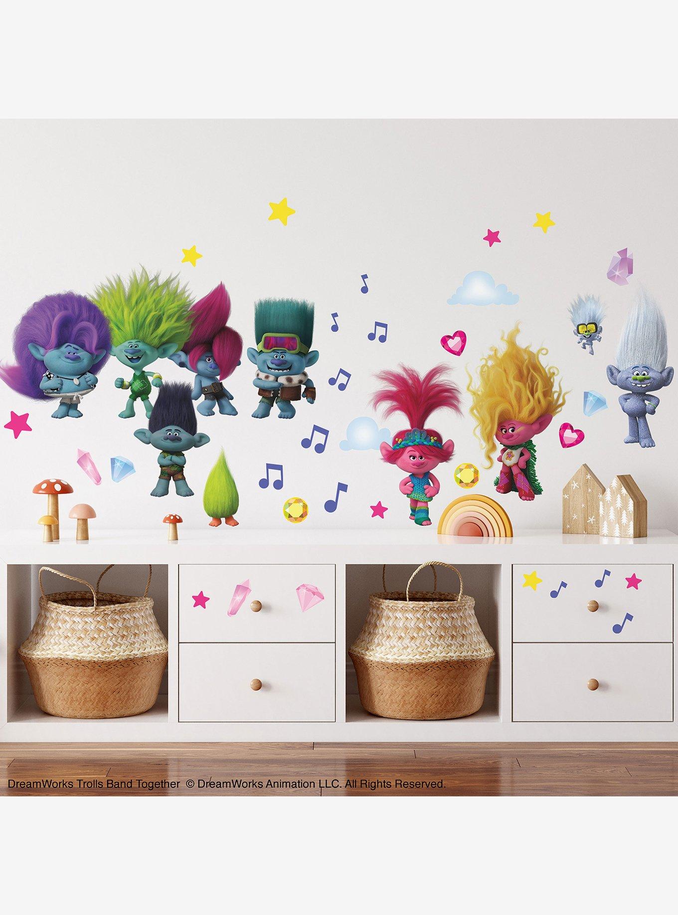 Trolls 3 Band Together with Glitter Wall Decals, , alternate