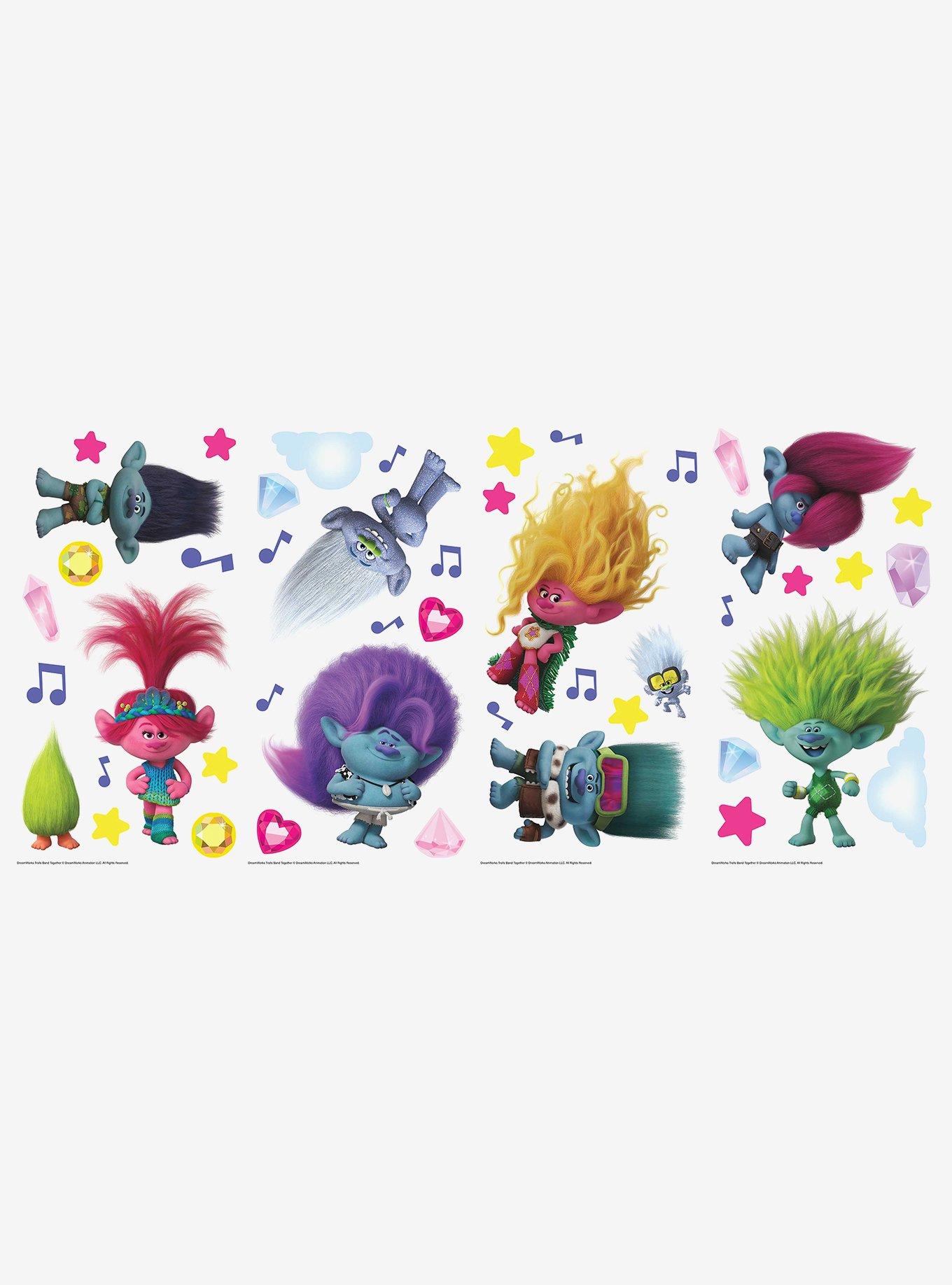 Trolls 3 Band Together with Glitter Wall Decals, , alternate