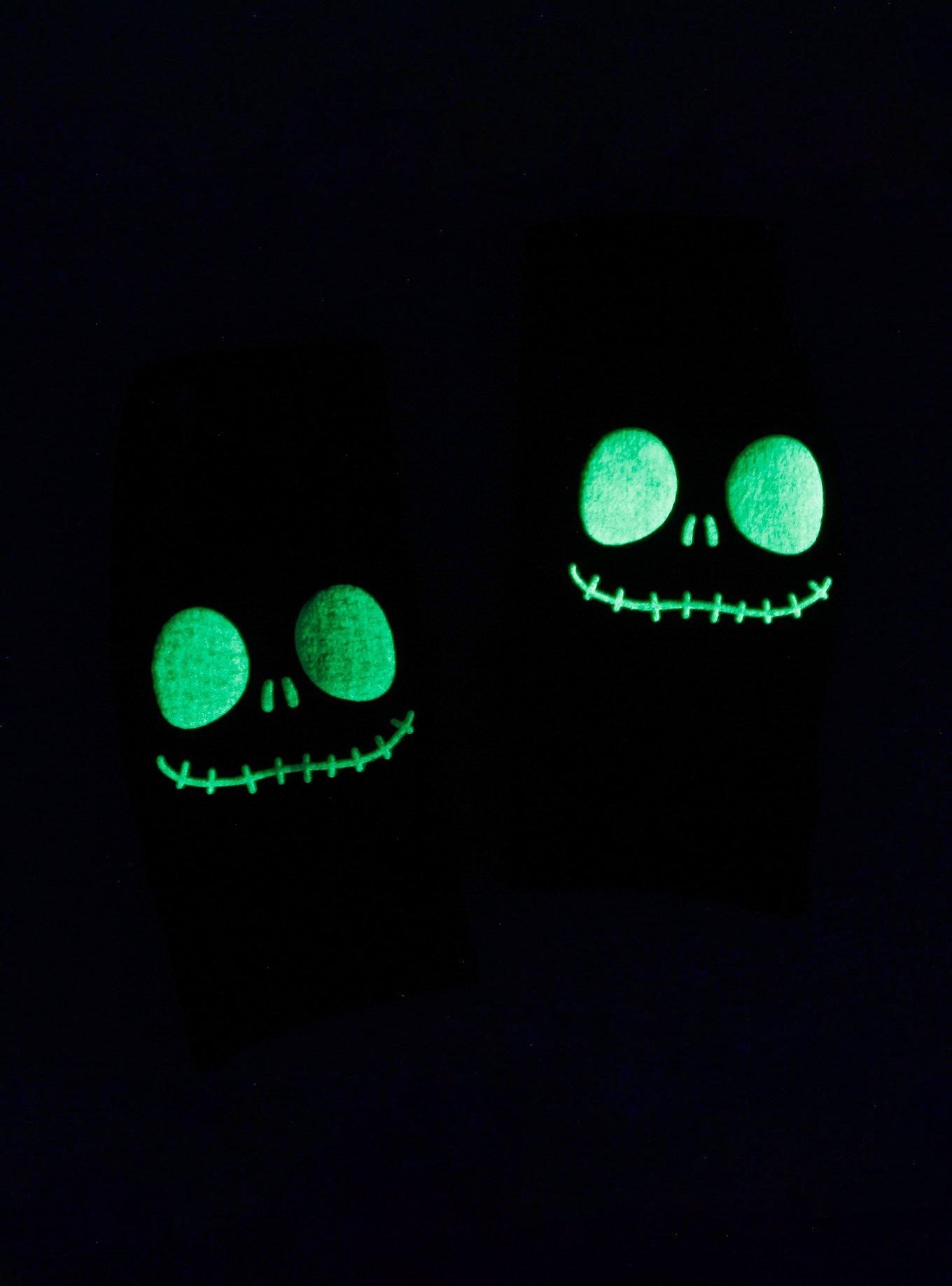 The Nightmare Before Christmas Jack Glow-In-The-Dark Fingerless Gloves, , alternate