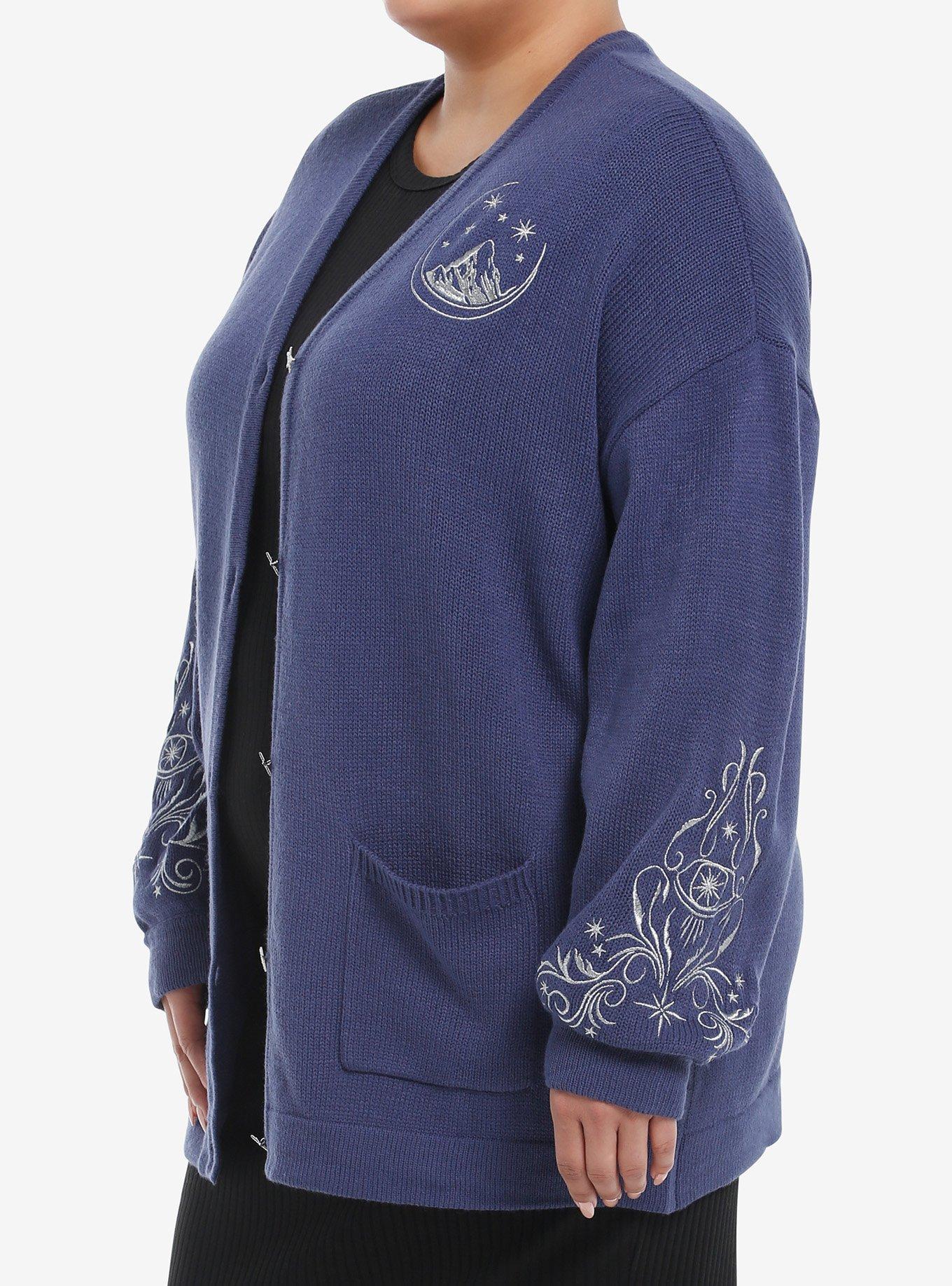 A Court Of Thorns And Roses Night Court Star Cardigan Plus Size, NAVY, alternate