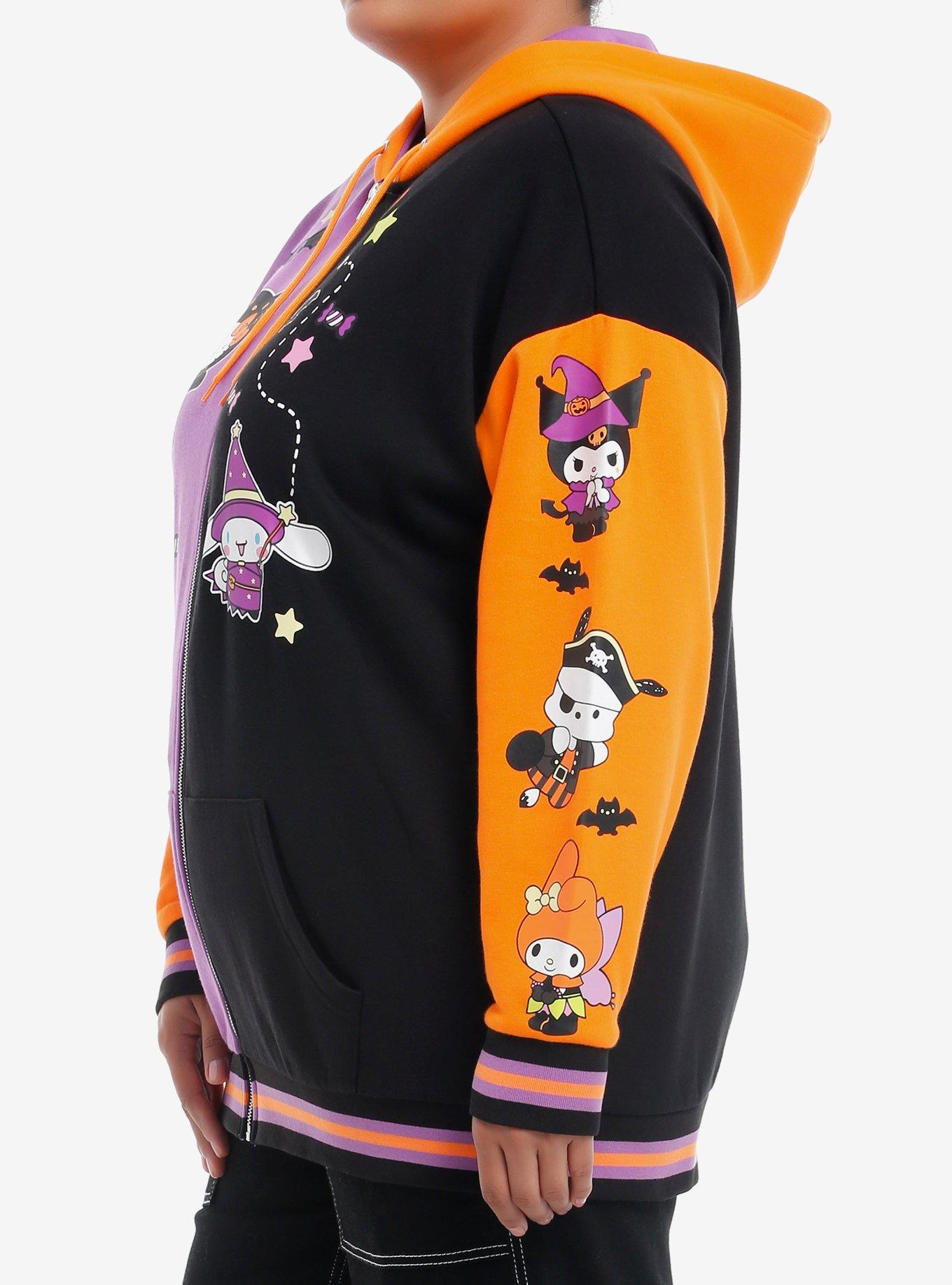 Hello Kitty And Friends Halloween Split Color-Block Hoodie Plus Size, MULTI, alternate