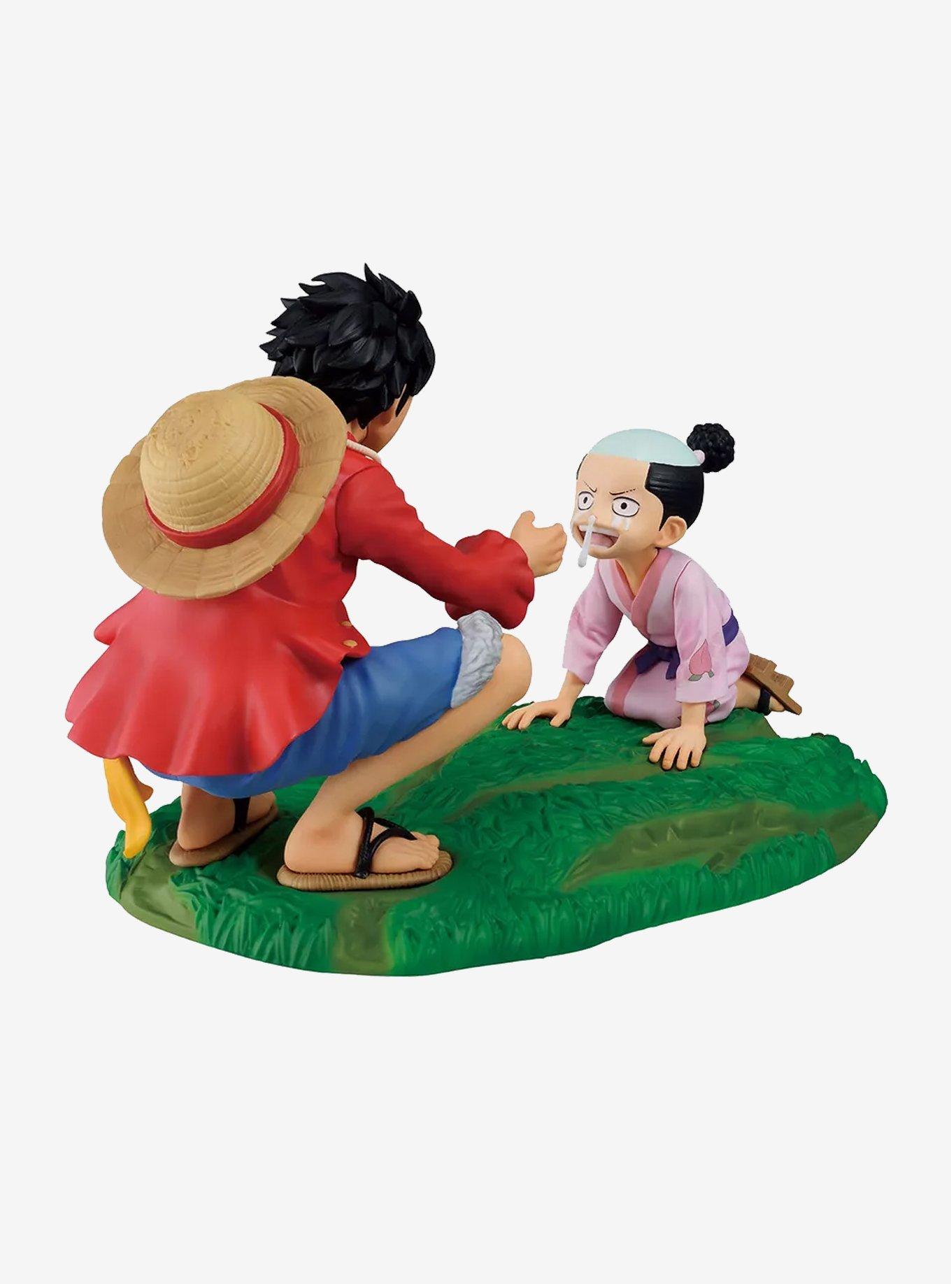 Bandai Spirits One Piece Ichibansho Revible Moment Monkey D. Luffy & Momonosuke Figure(A New Dawn Ver.), , alternate