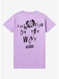 Nirvana Something In The Way Purple Boyfriend Fit Girls T-Shirt, LAVENDER, alternate