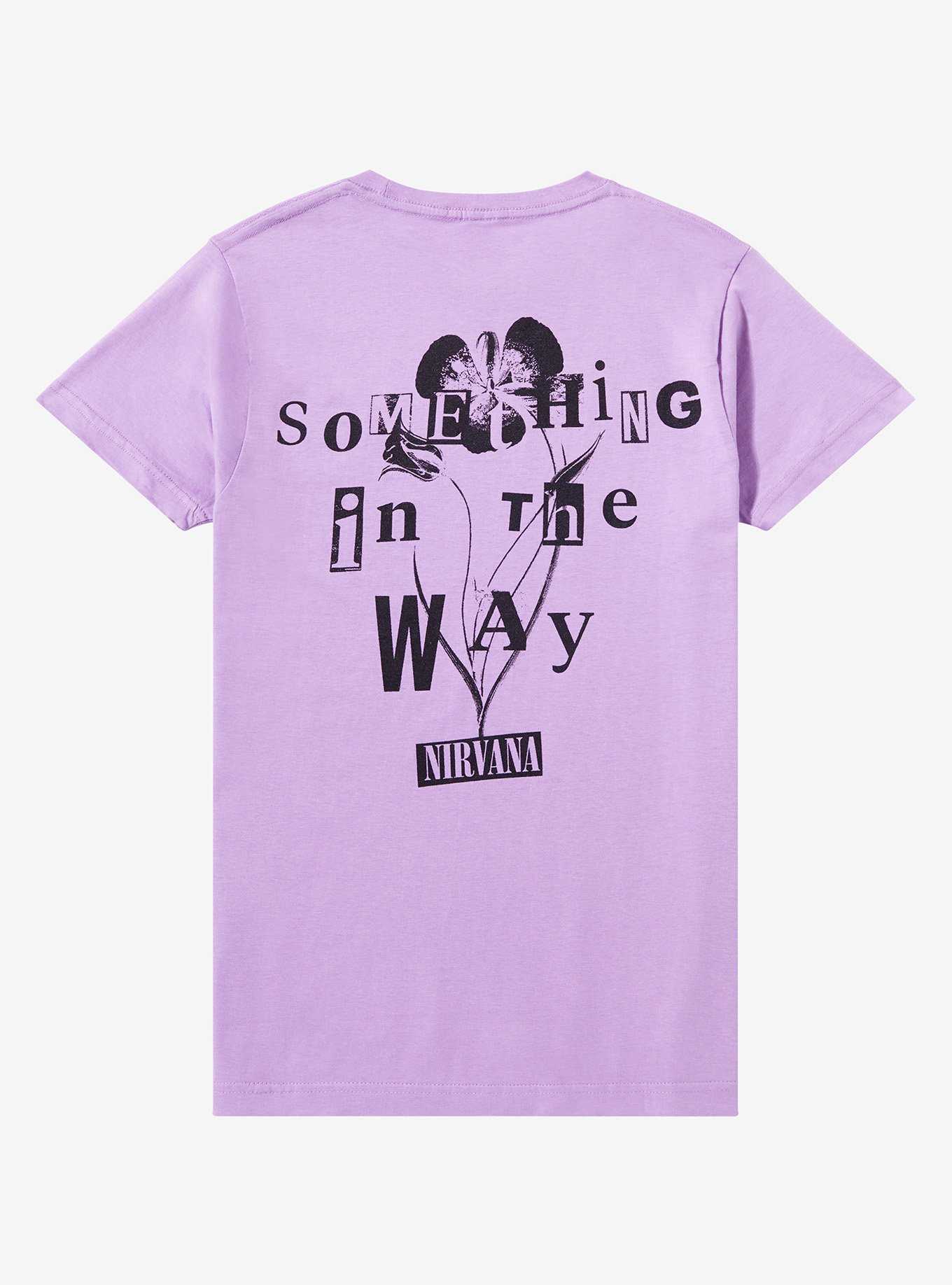 Nirvana Something In The Way Purple Boyfriend Fit Girls T-Shirt, , hi-res