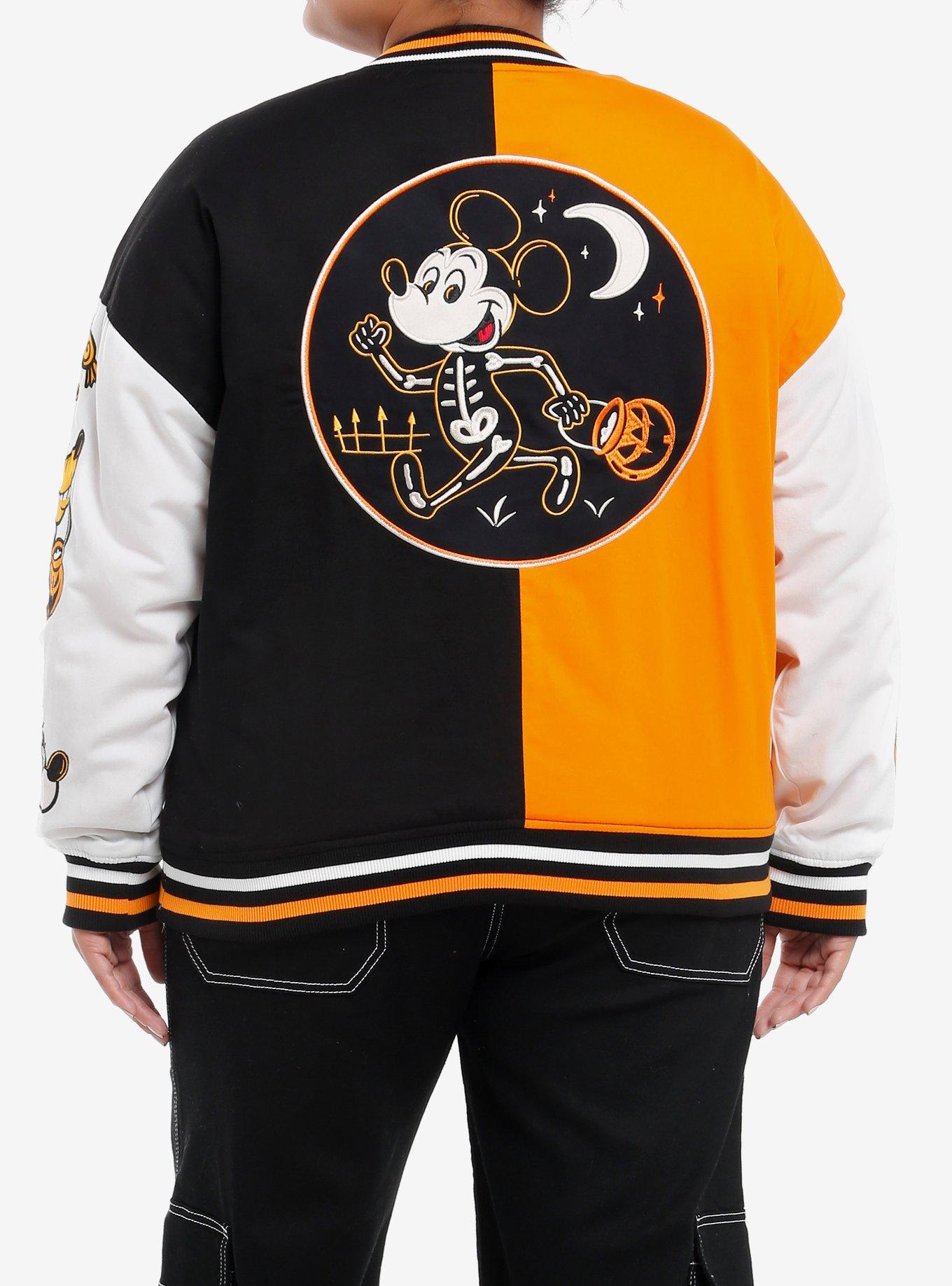 Her Universe Disney Halloween Split Oversized Varsity Jacket Plus Size, MULTI, alternate