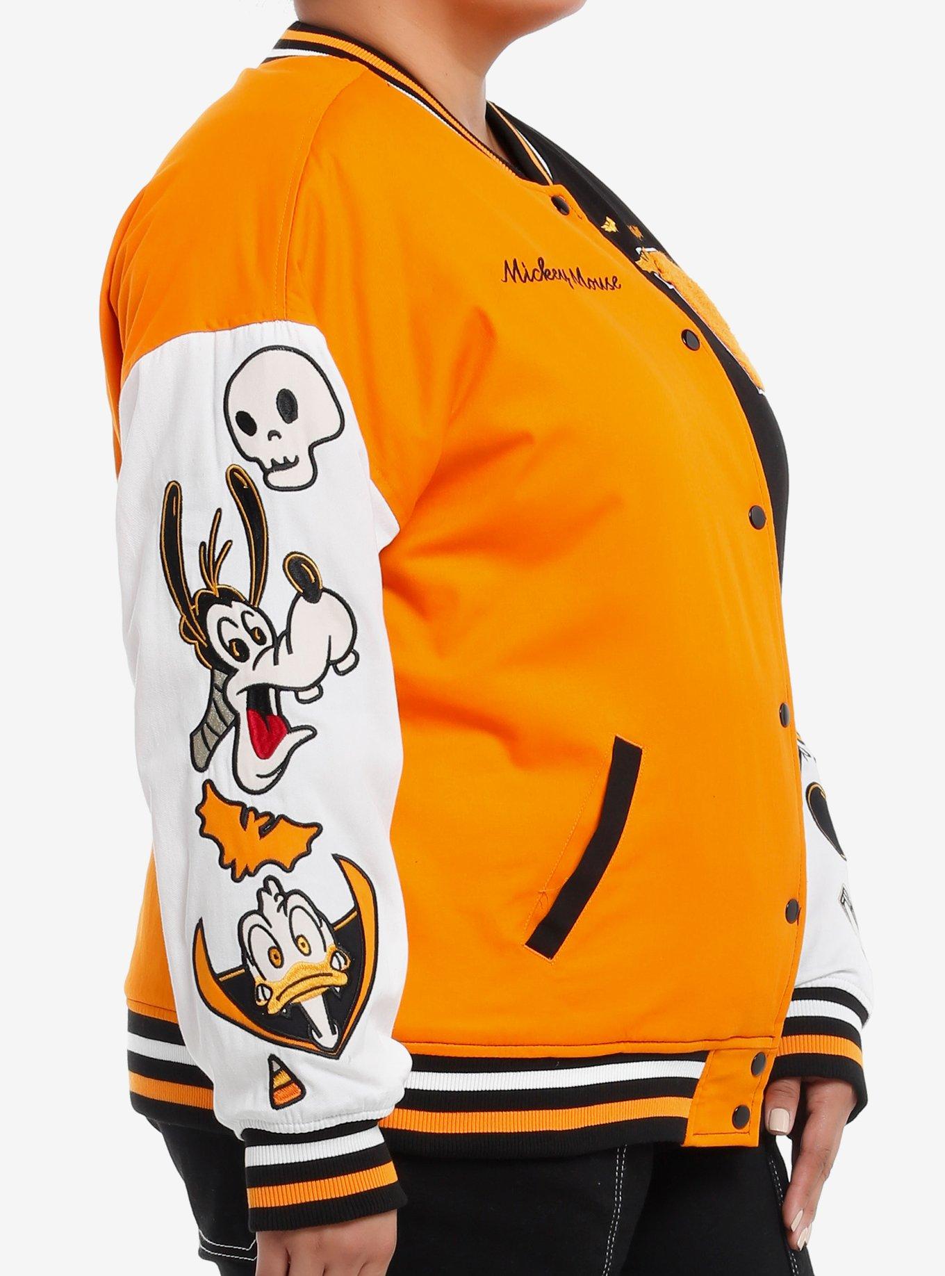 Her Universe Disney Halloween Split Oversized Varsity Jacket Plus Size, MULTI, alternate