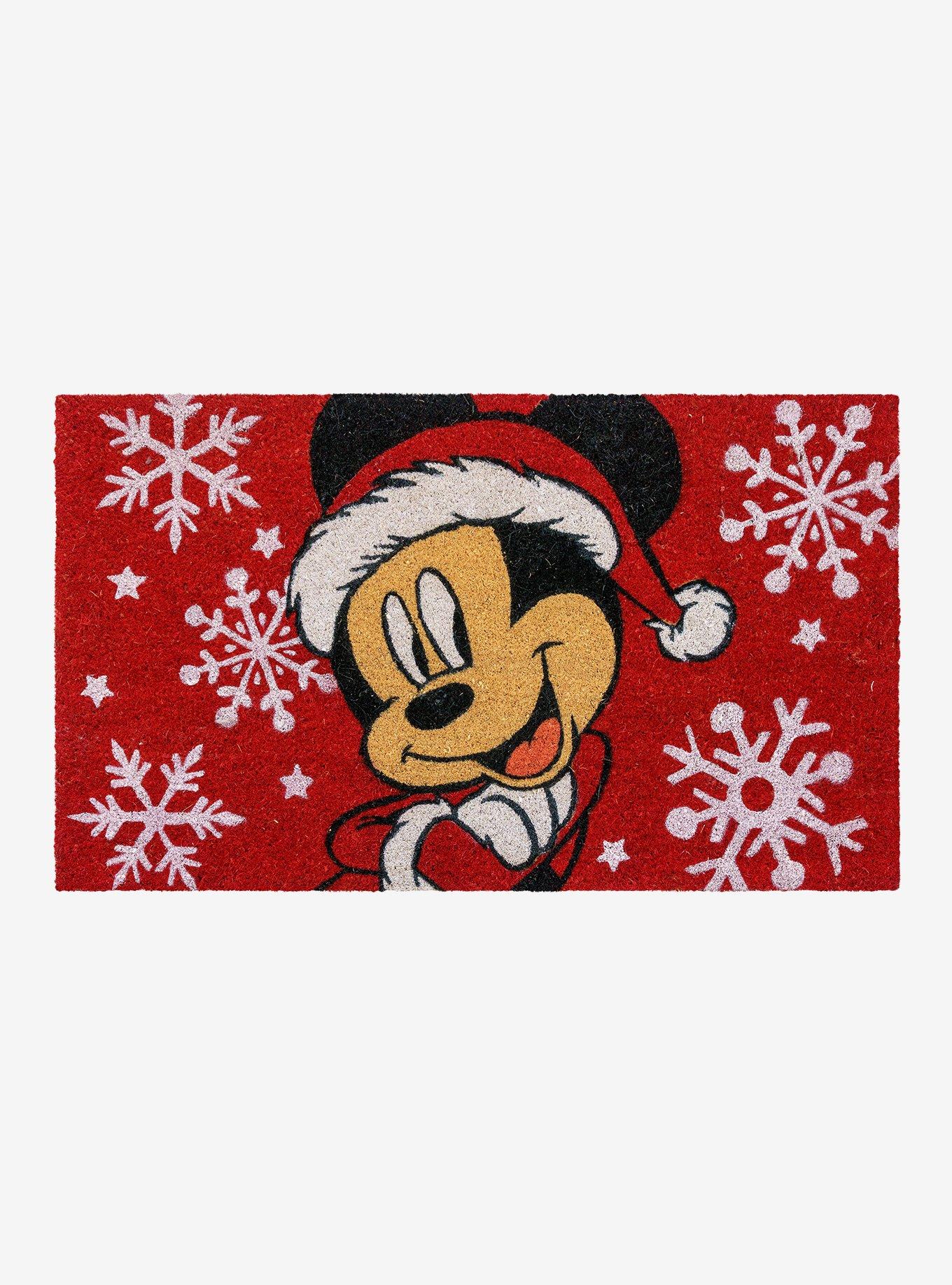 Disney Mickey Mouse Christmas Red Coir Mat 2-Pack, , alternate