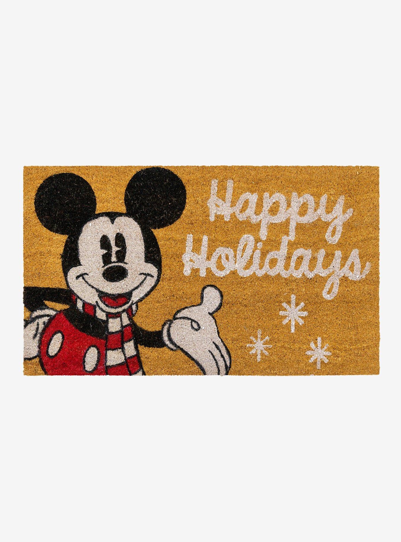 Disney Mickey Mouse Christmas Red Coir Mat 2-Pack, , alternate