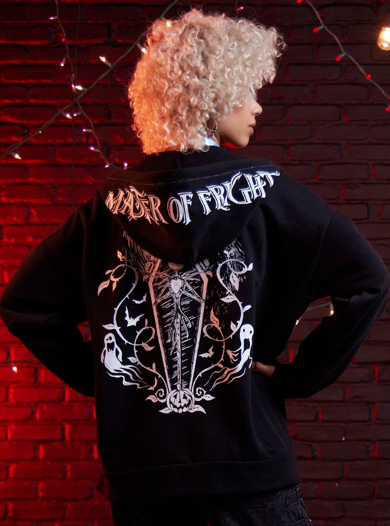 Her Universe The Nightmare Before Christmas Patches Hoodie, BLACK  WHITE, alternate