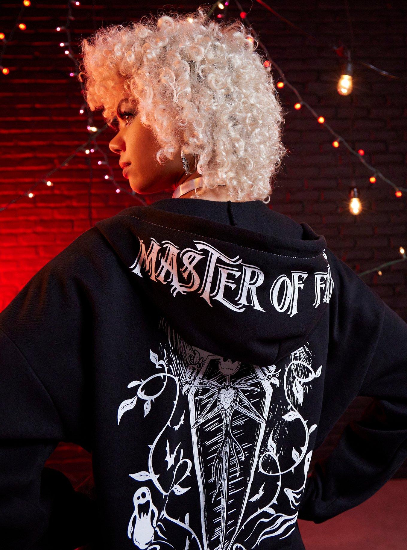 Her Universe The Nightmare Before Christmas Patches Hoodie, BLACK  WHITE, alternate