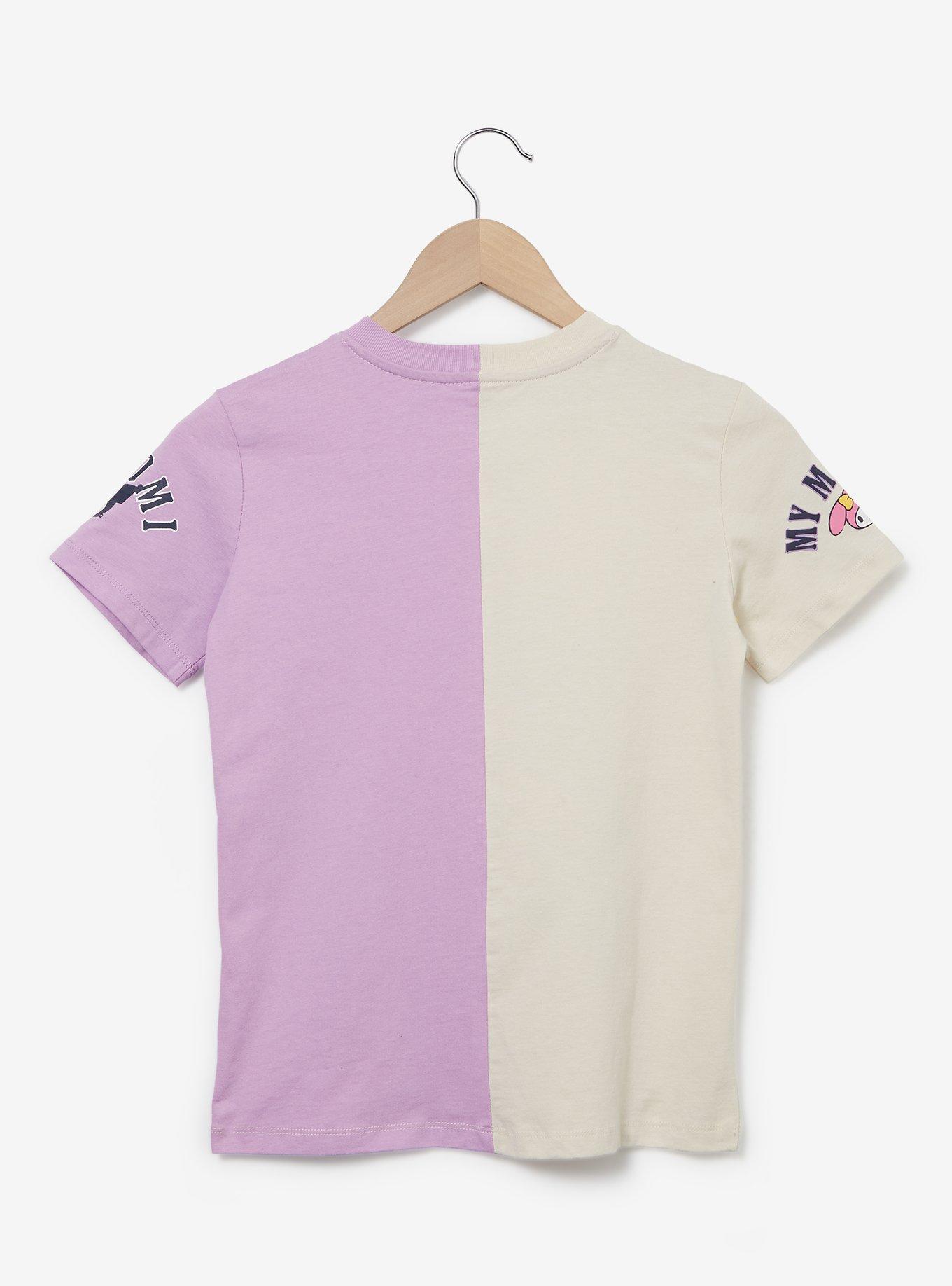 Sanrio My Melody & Kuromi Split Color Youth T-Shirt &mdash; BoxLunch Exclusive, MULTI, alternate